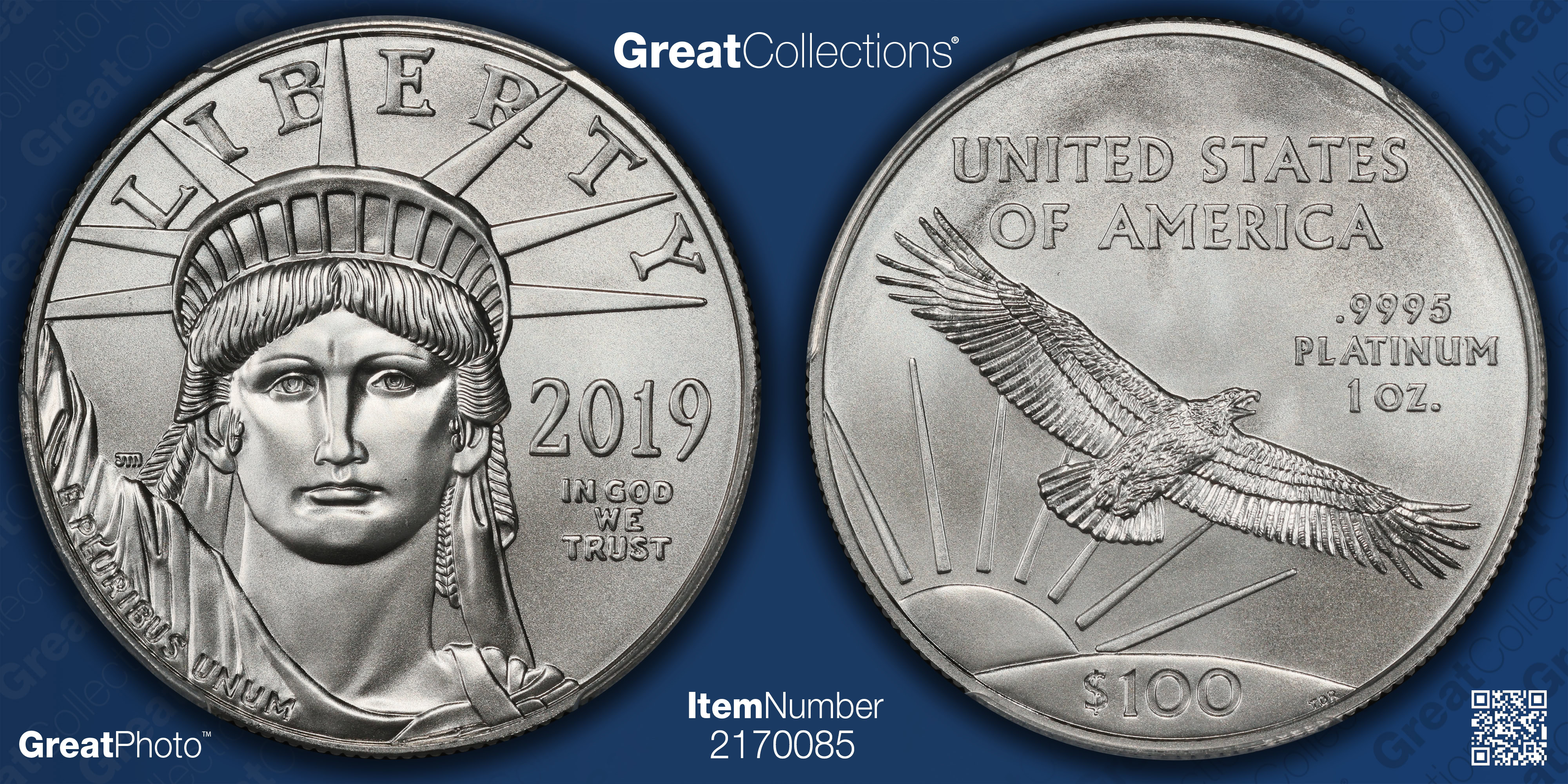 2019 $100 One-Ounce Platinum American Eagle First Strike PCGS MS