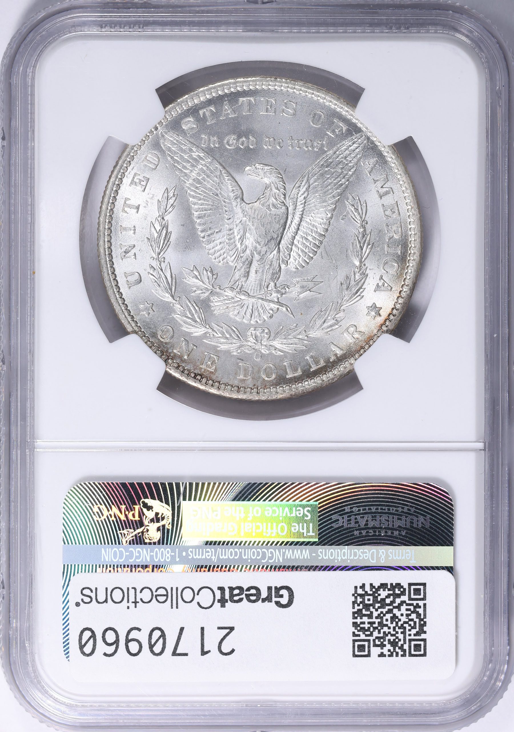 1899-O Morgan Silver Dollar NGC MS-65 (Item 2170960) | GreatCollections ...