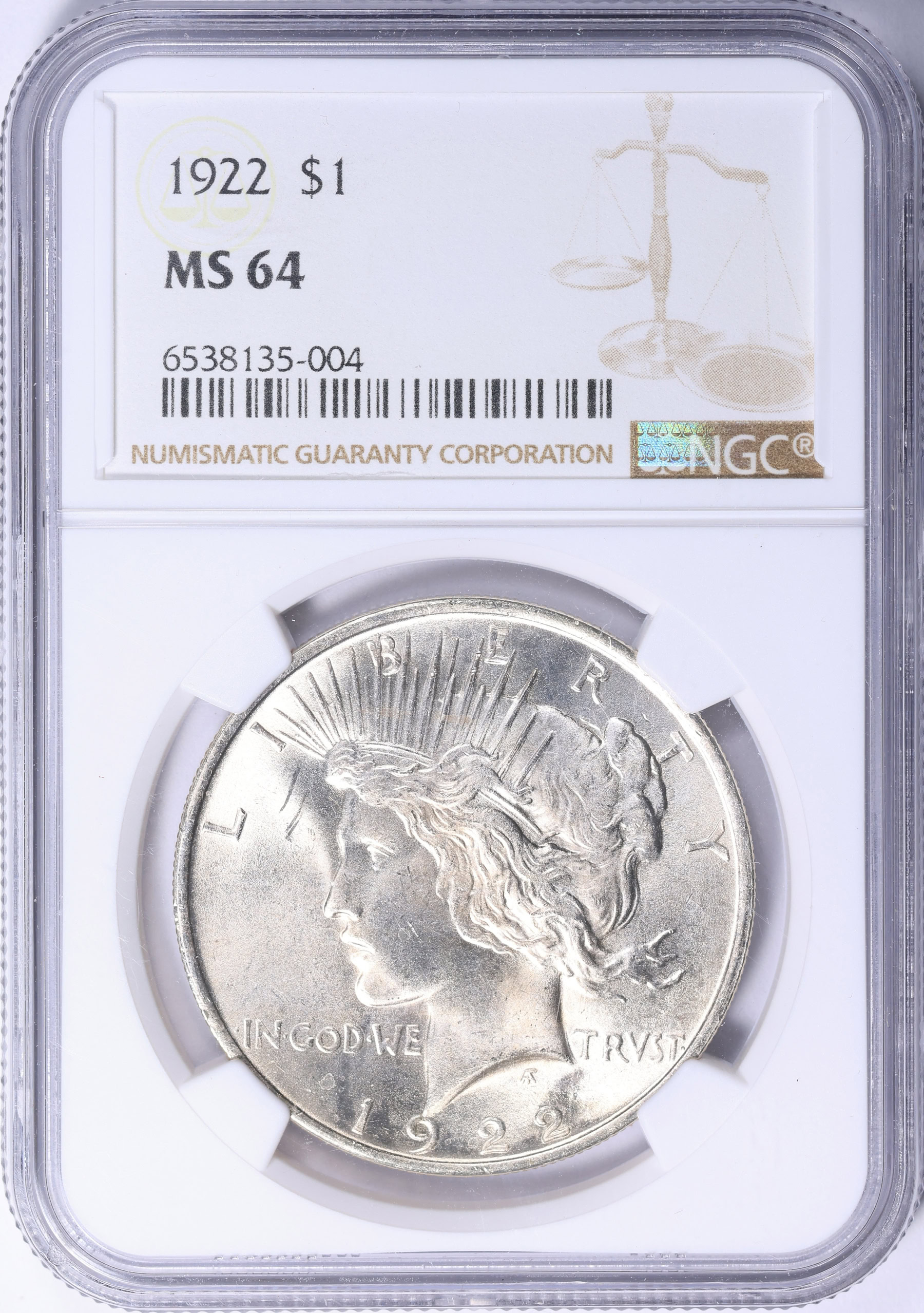 1922 ブラジル 500R銀貨　独立記念NGC MS64 1922 Peace Silver Dollar NGC MS-64 (VSS VAM-2CX) | NGC Cert