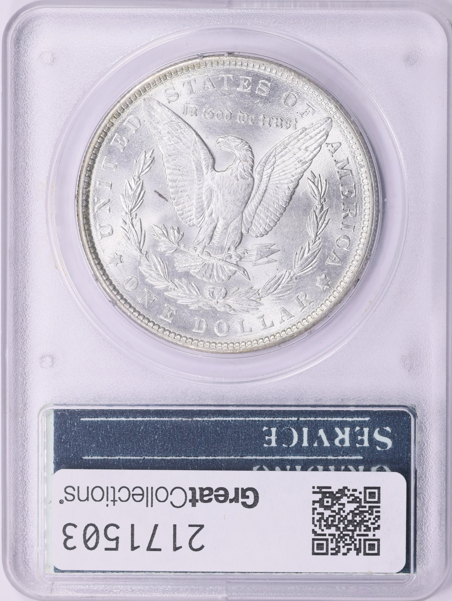 1887 Morgan Silver Dollar PCGS MS-63 (CAC Green) OGH (1st Gen