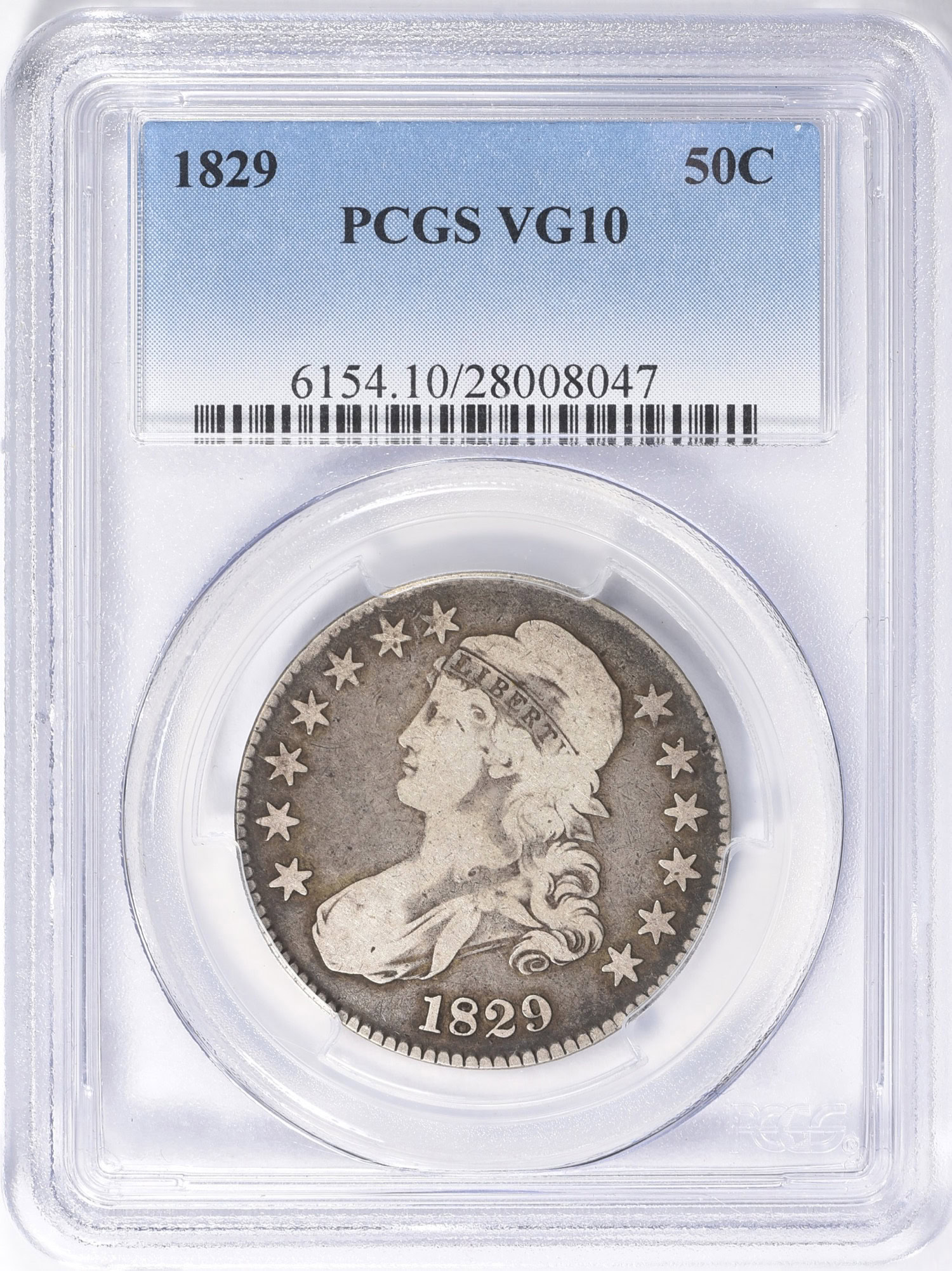 激レア アメリカ ギフトカード 6枚セット usdm 1829 Capped Bust Half Dollar PCGS VG-10 (Item 2171525