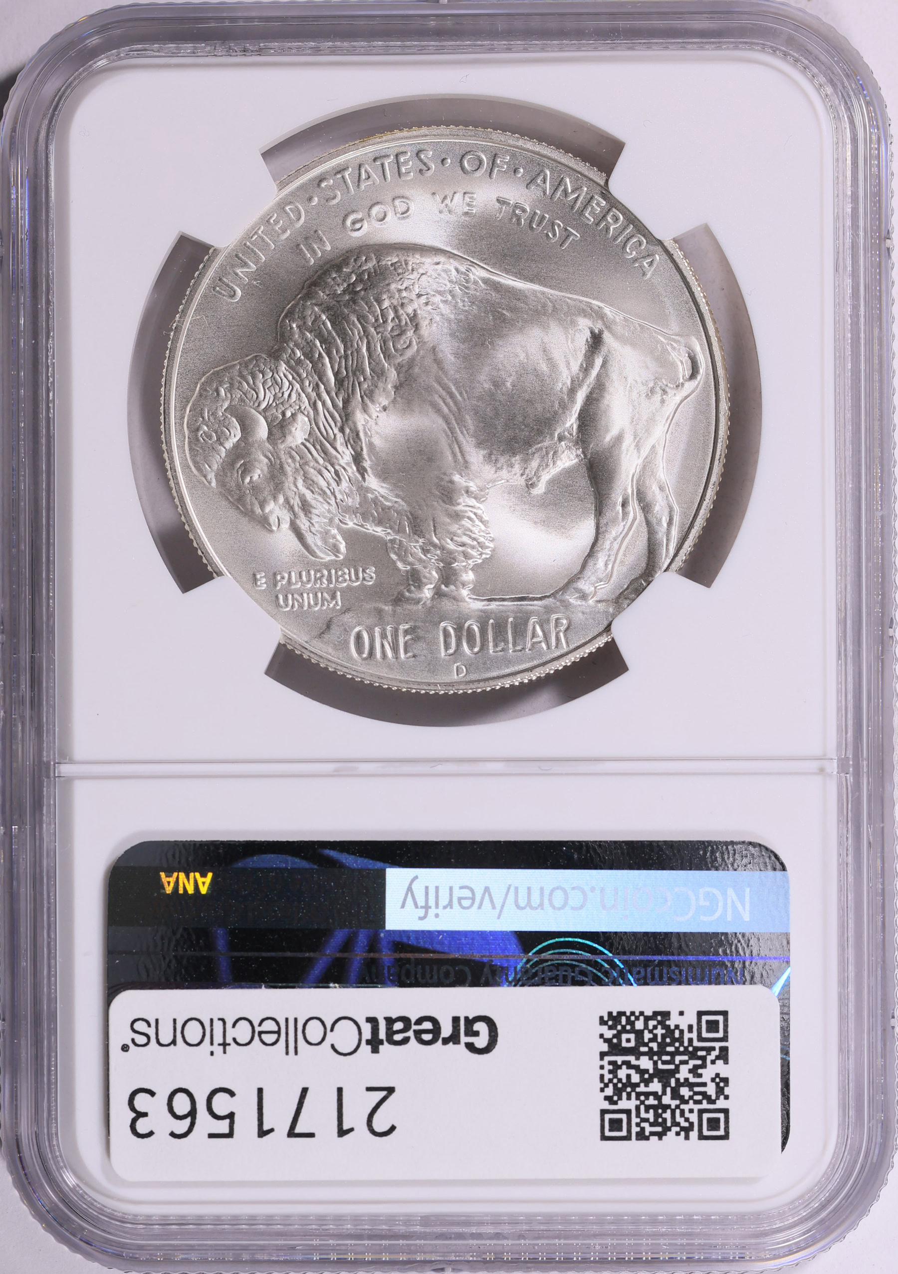 2001-D American Buffalo Silver Dollar NGC MS-70 (Item 2171563