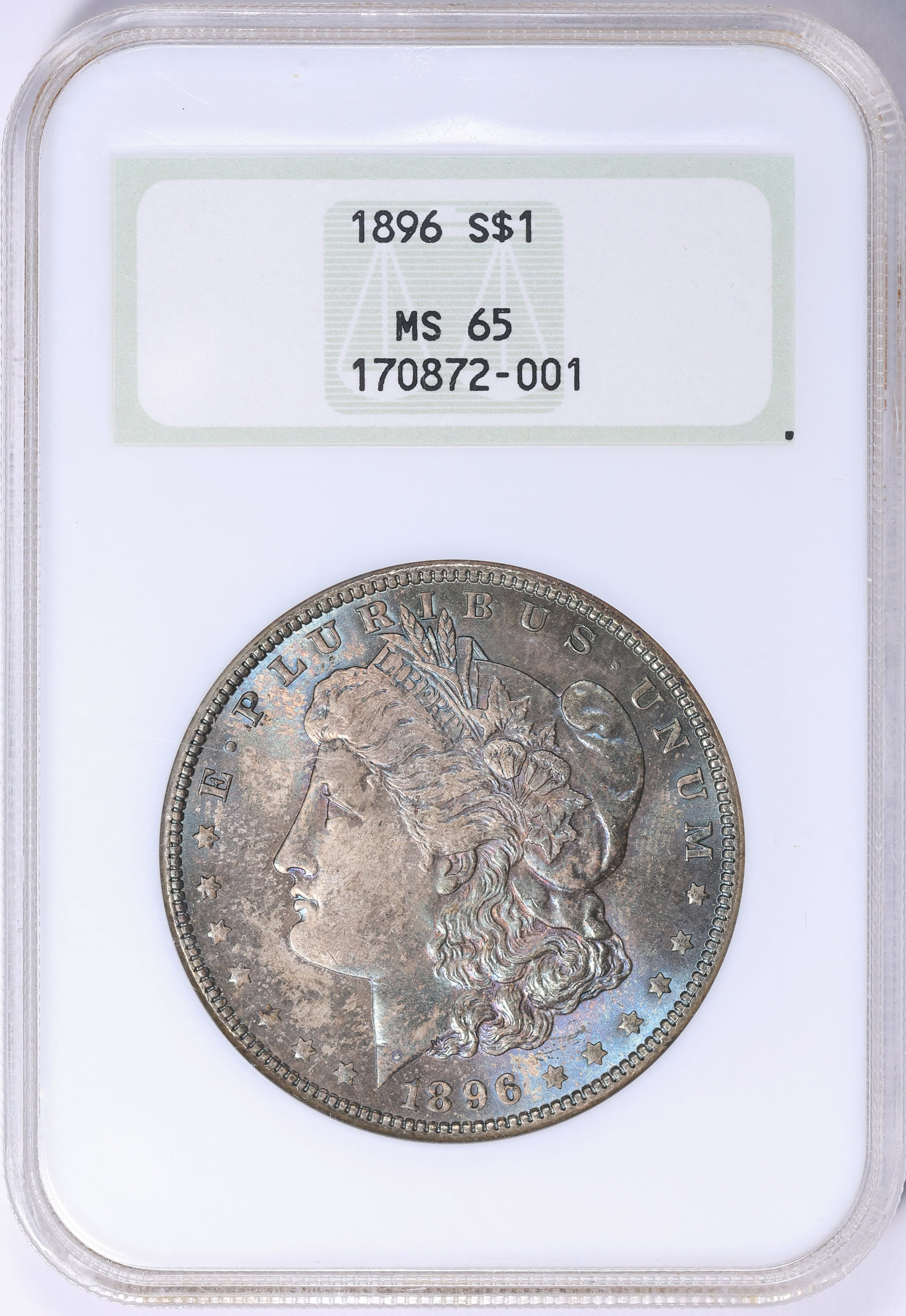 1896 Morgan Silver Dollar NGC MS-65 OH (Toned) (Item 2171666