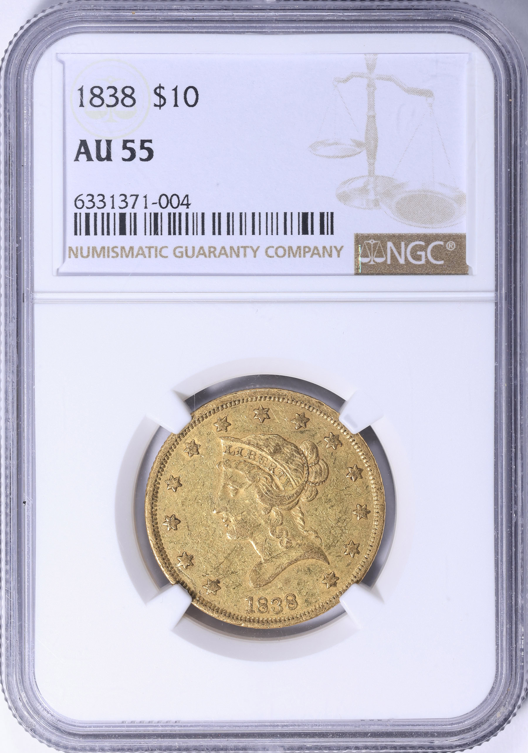 1838 Liberty Gold Eagle NGC AU-55 (Item 2171705