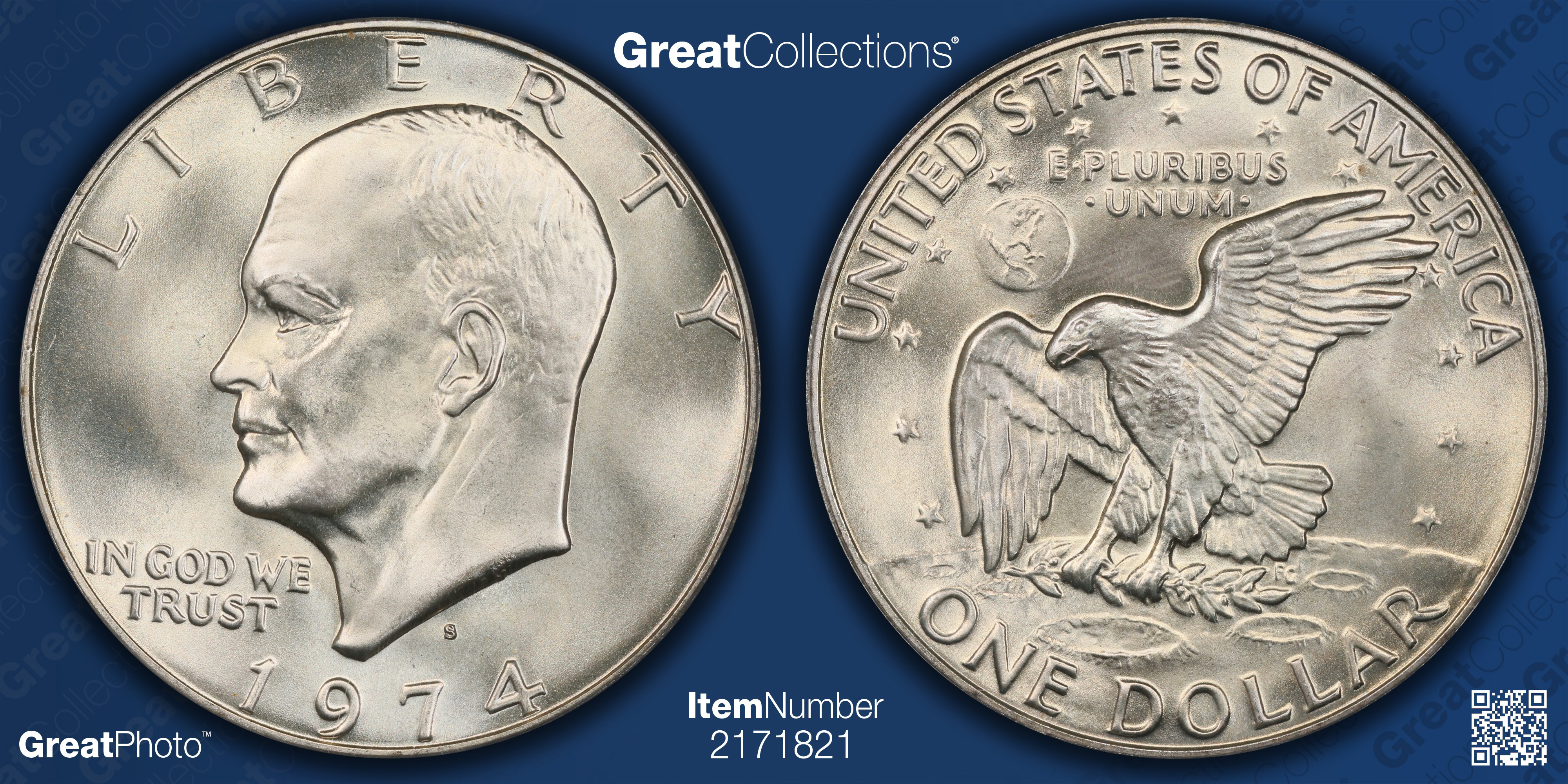 1974-S Eisenhower Dollar Silver PCGS MS-68 (CAC Green) (Item