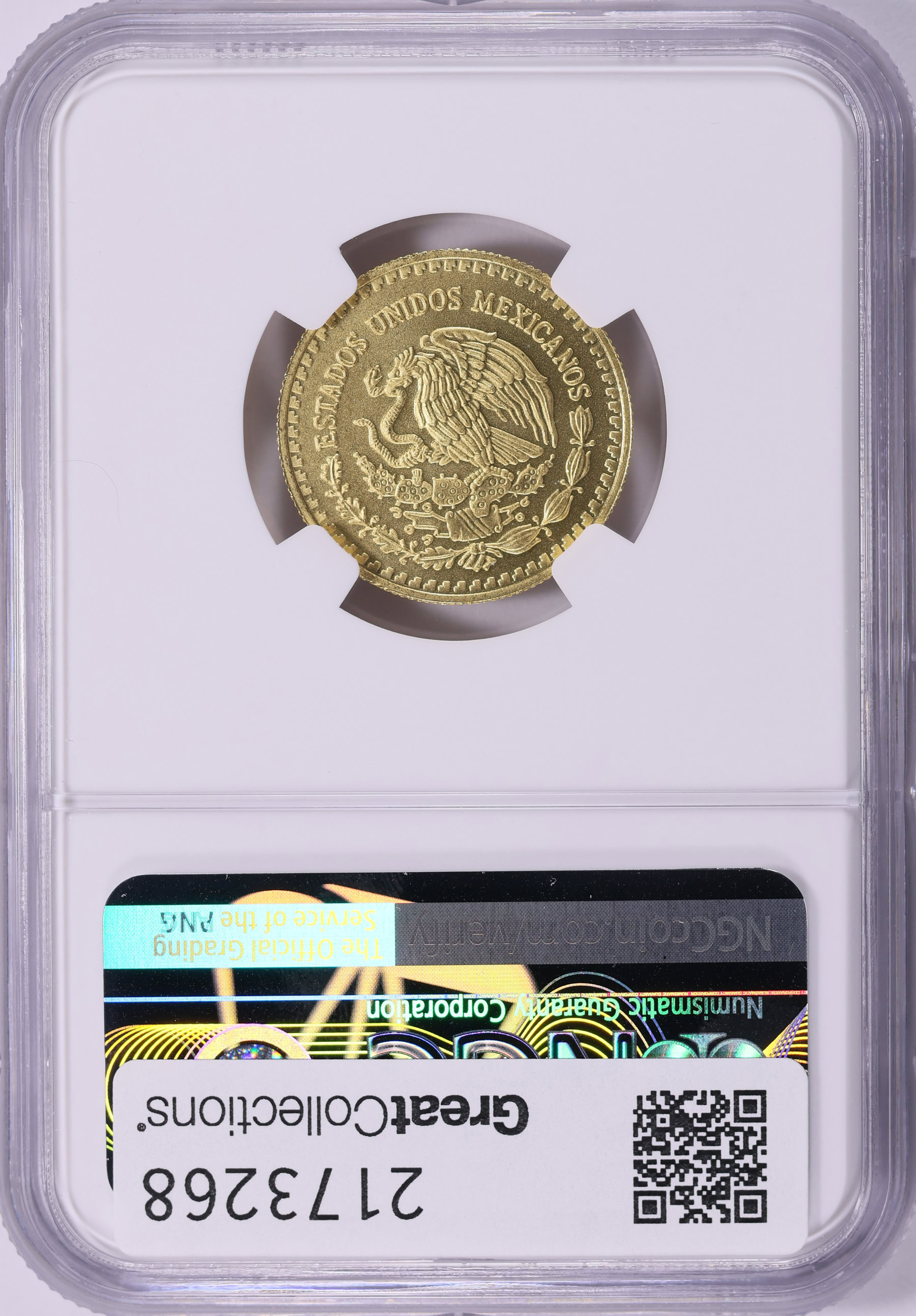 Mexico 2007-Mo Gold 1/4 Onza Libertad KM-673 NGC MS-68 (AGW