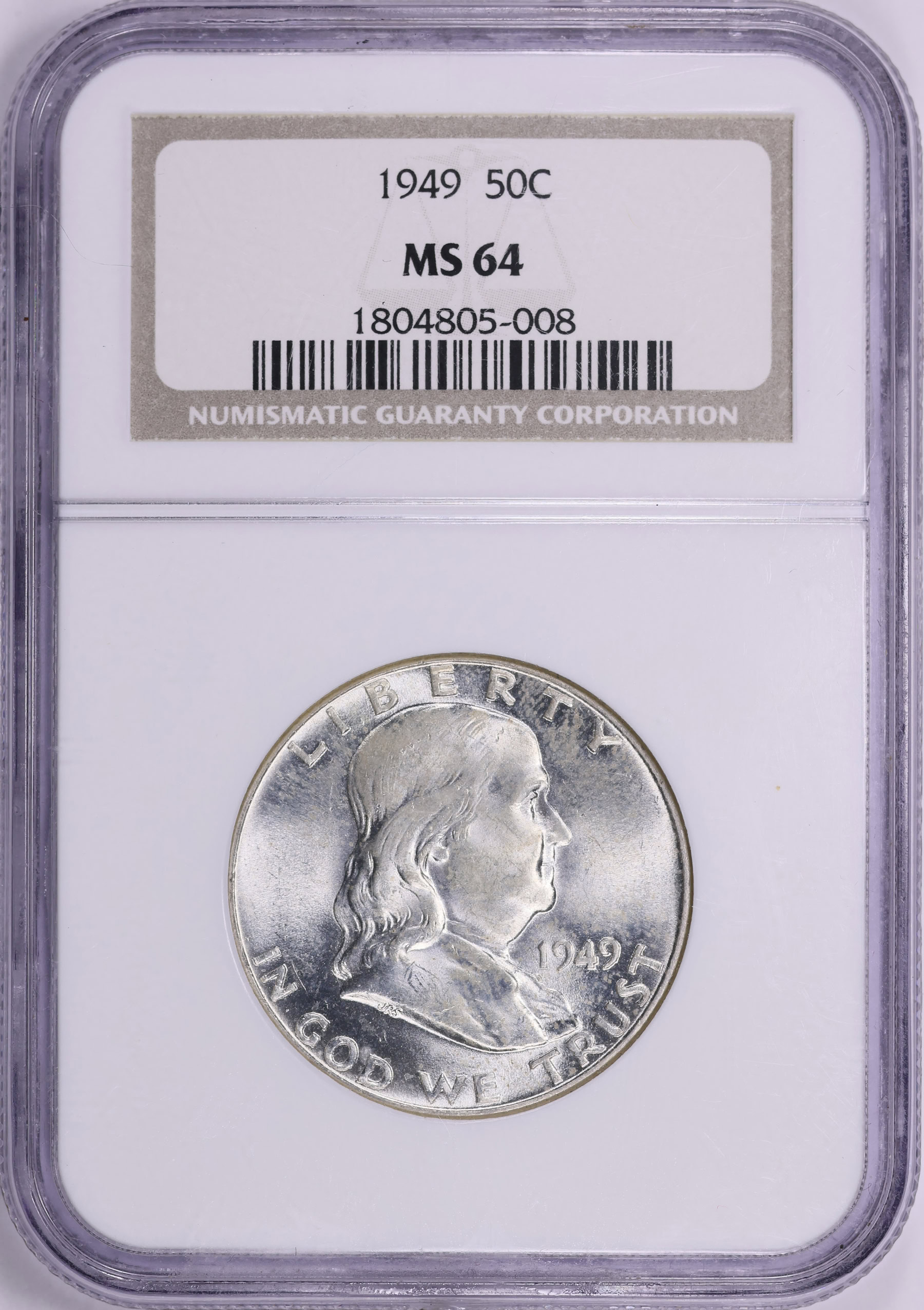 1949 Franklin Half Dollar NGC MS-64 (Item 2173809