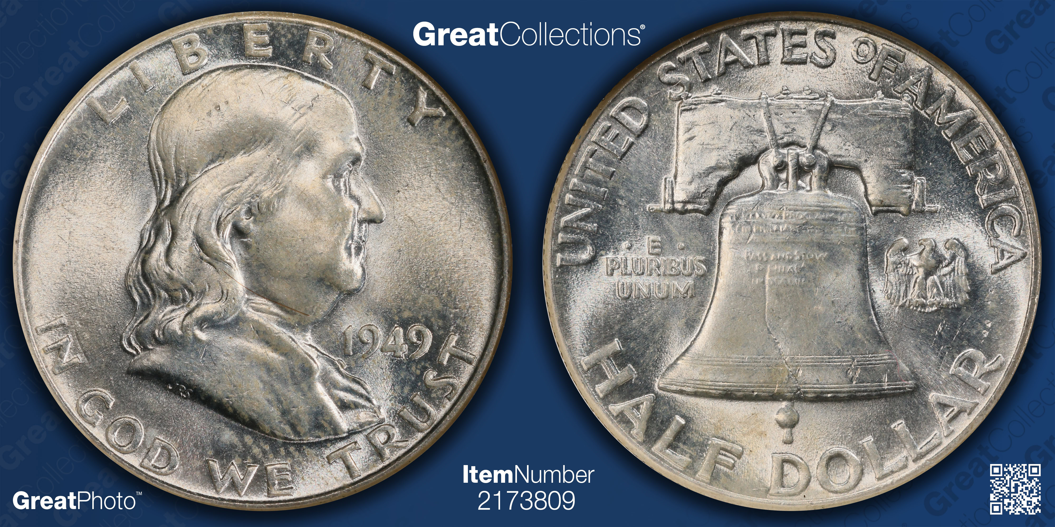 1949 Franklin Half Dollar NGC MS-64 (Item 2173809