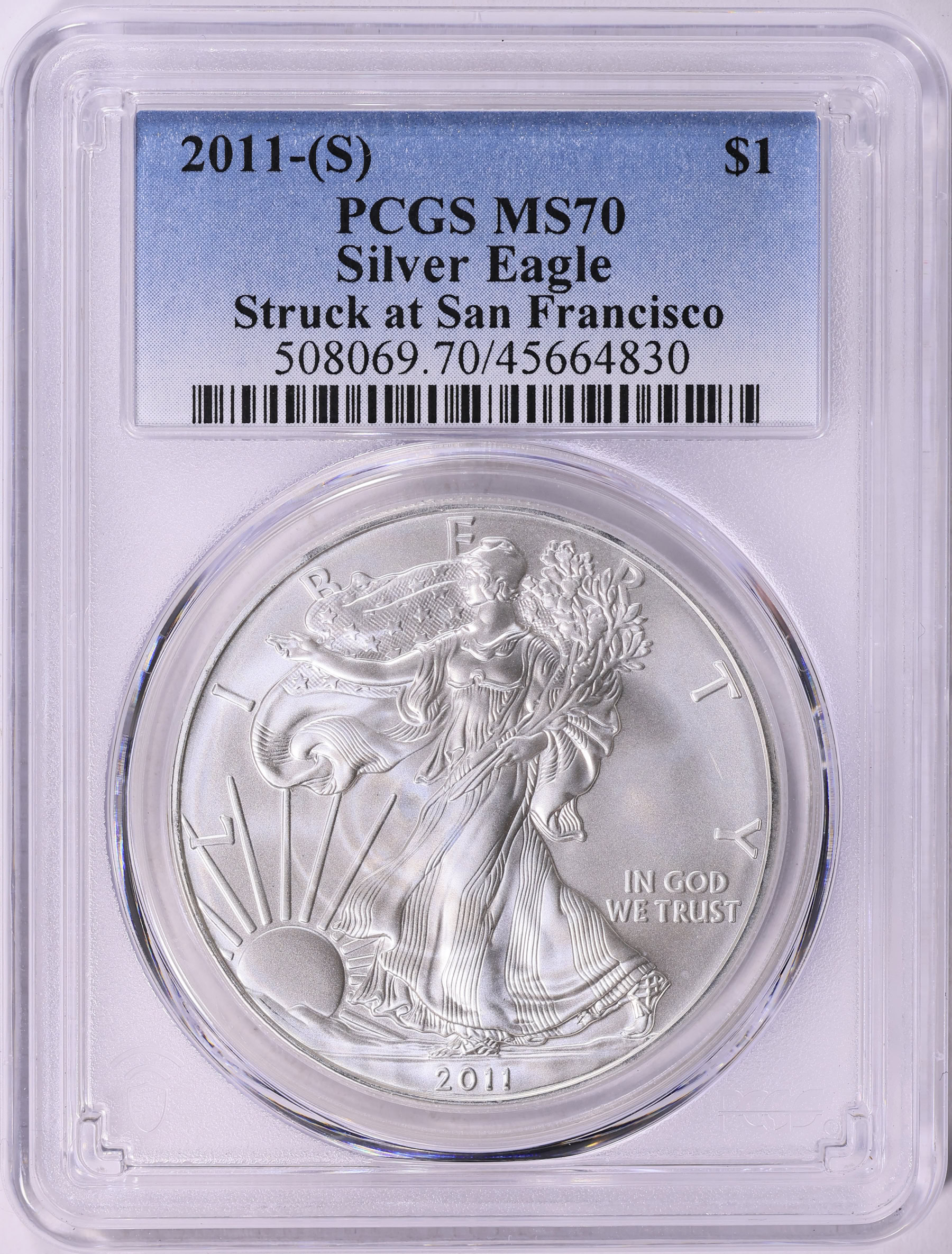 2011-(S) $1 Silver Eagle Struck at San Francisco PCGS MS-70 (Item