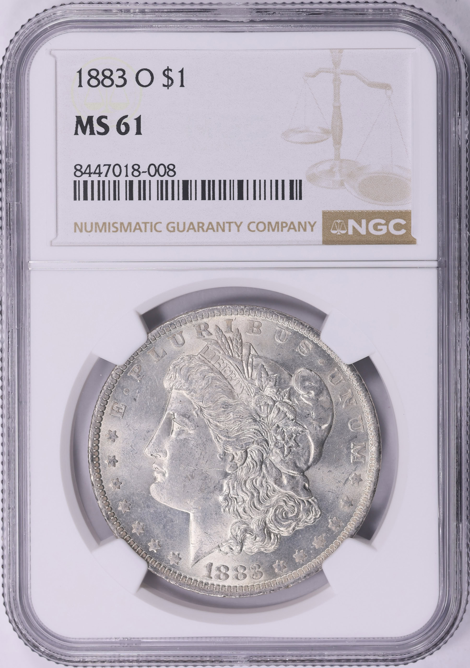 1883-O Morgan Silver Dollar NGC MS-61 (Item 2174546
