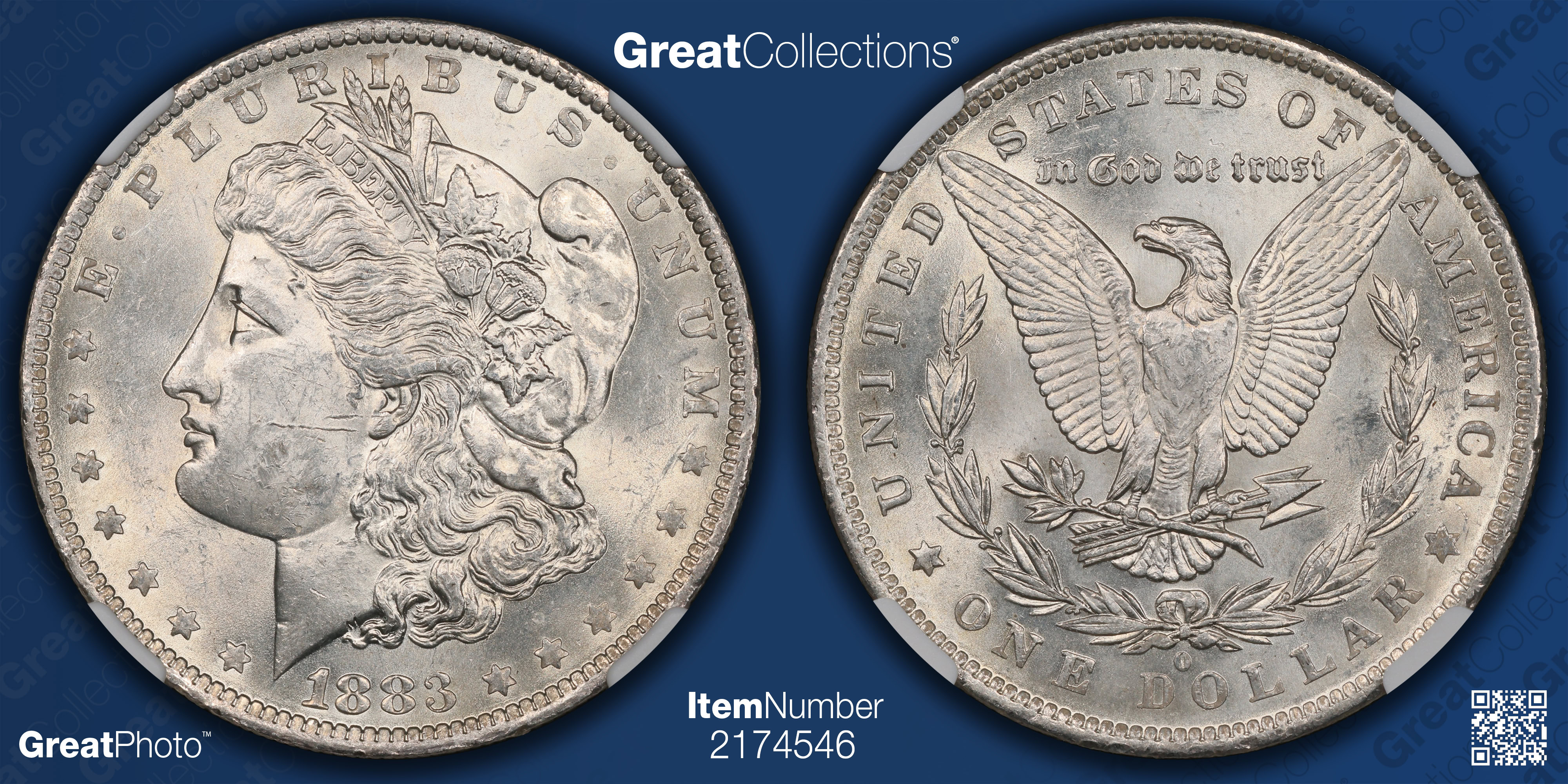 1883-O Morgan Silver Dollar NGC MS-61 (Item 2174546