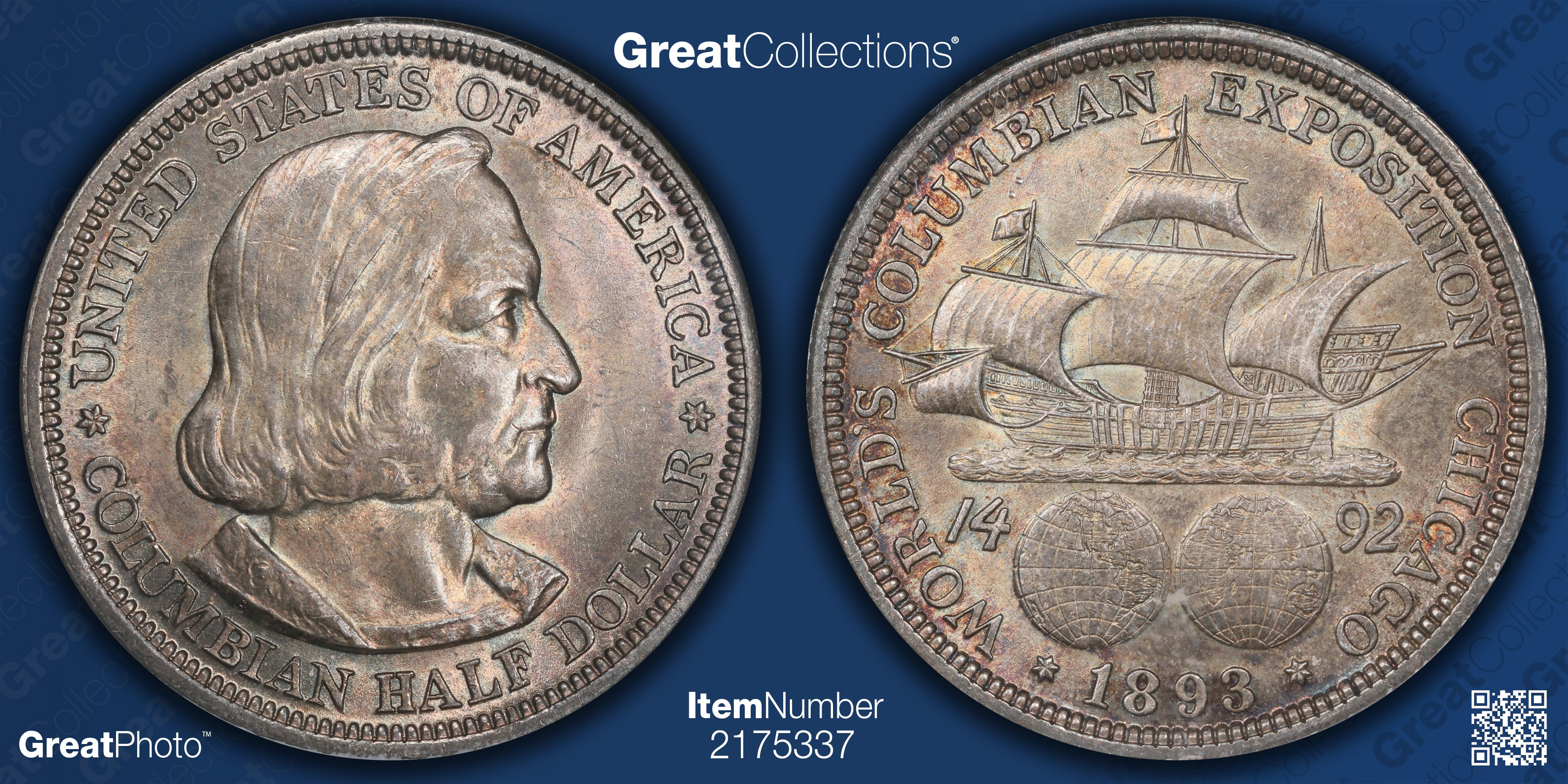 1893 World Columbian Exposition Half Dollar NGC MS-63 (Item