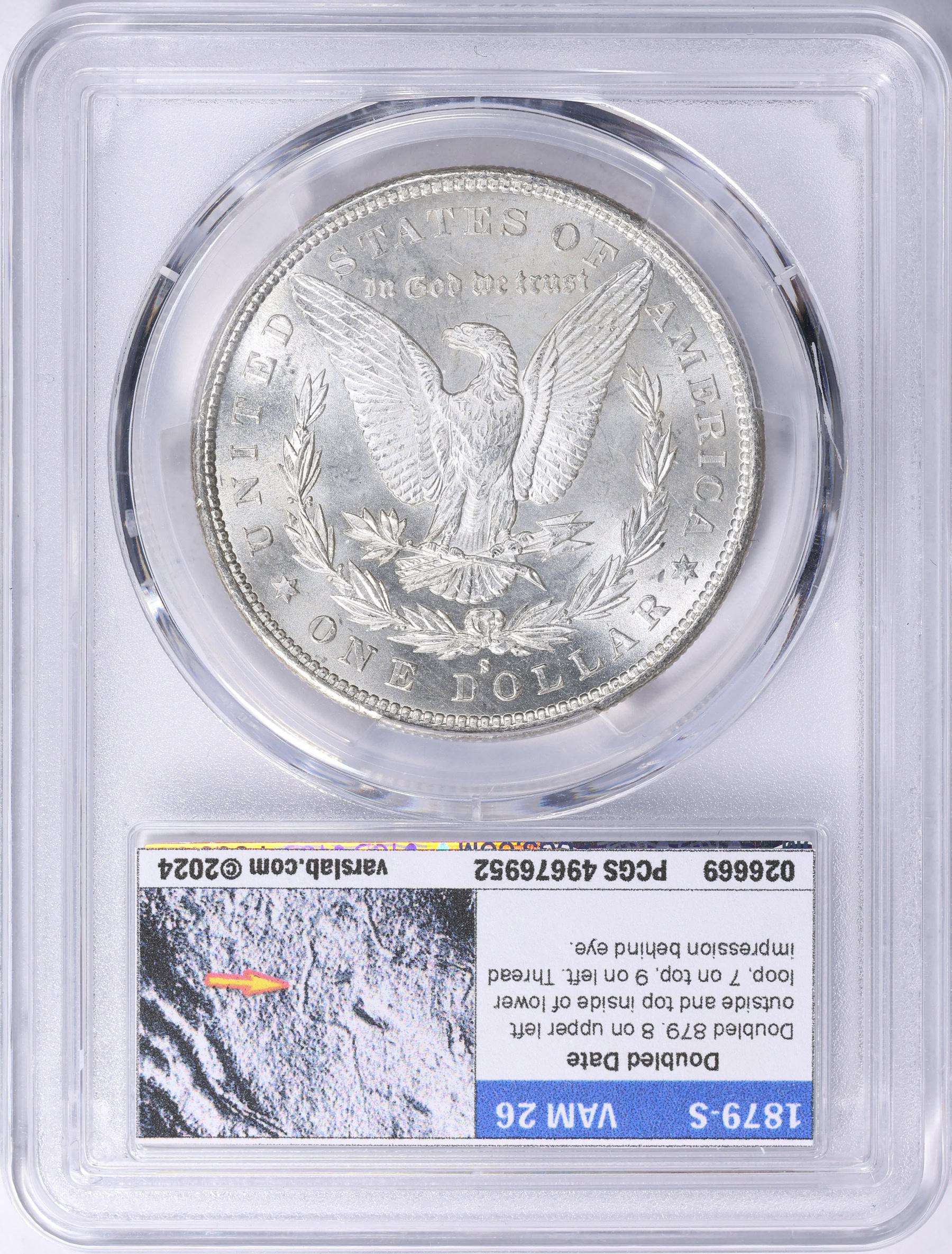 1879-S Morgan Silver Dollar PCGS MS-63 (VSS VAM-26) (Item 2175575