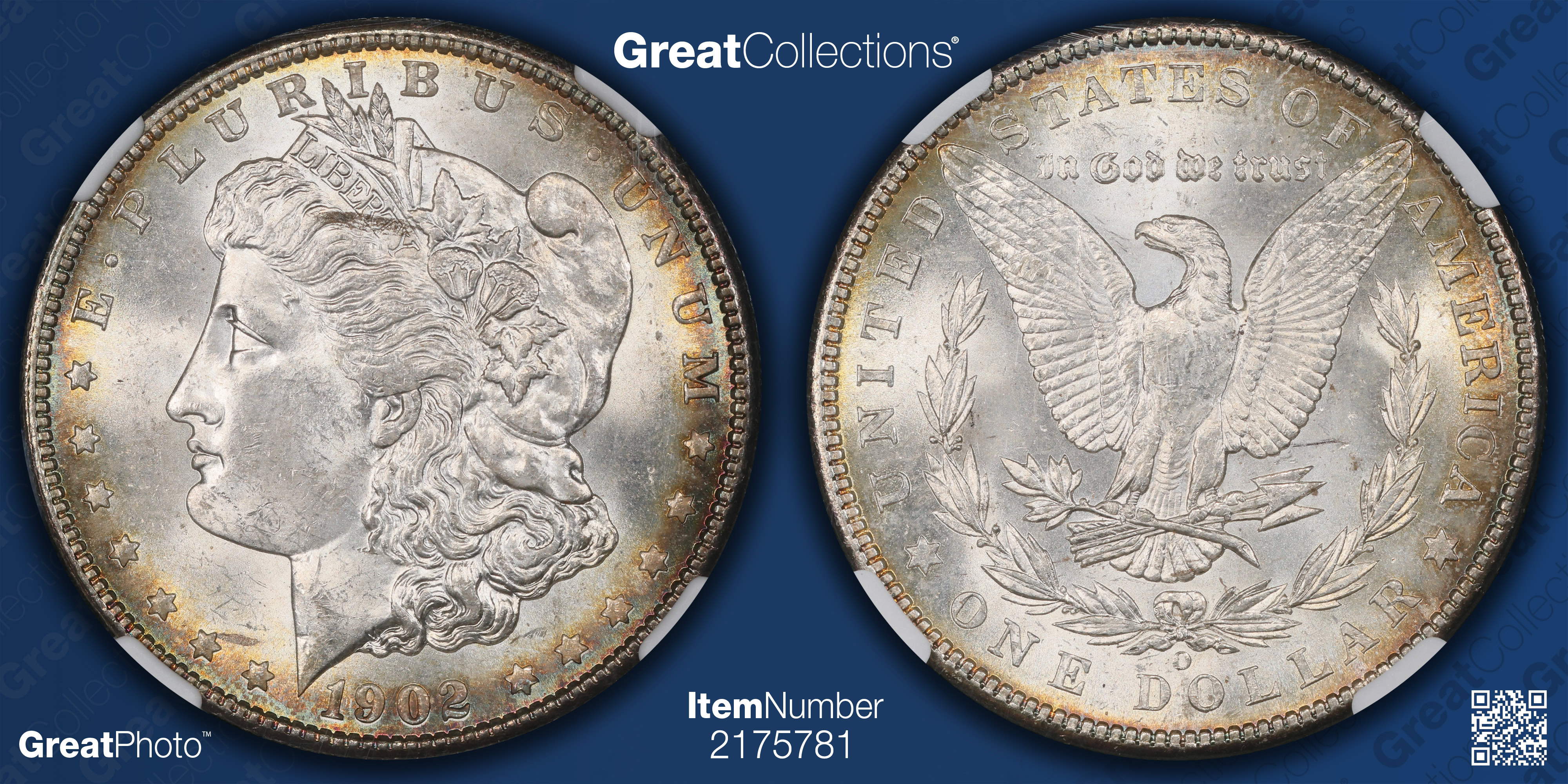 1902-O Morgan Silver Dollar NGC MS-63 (Toned) (Item 2175781