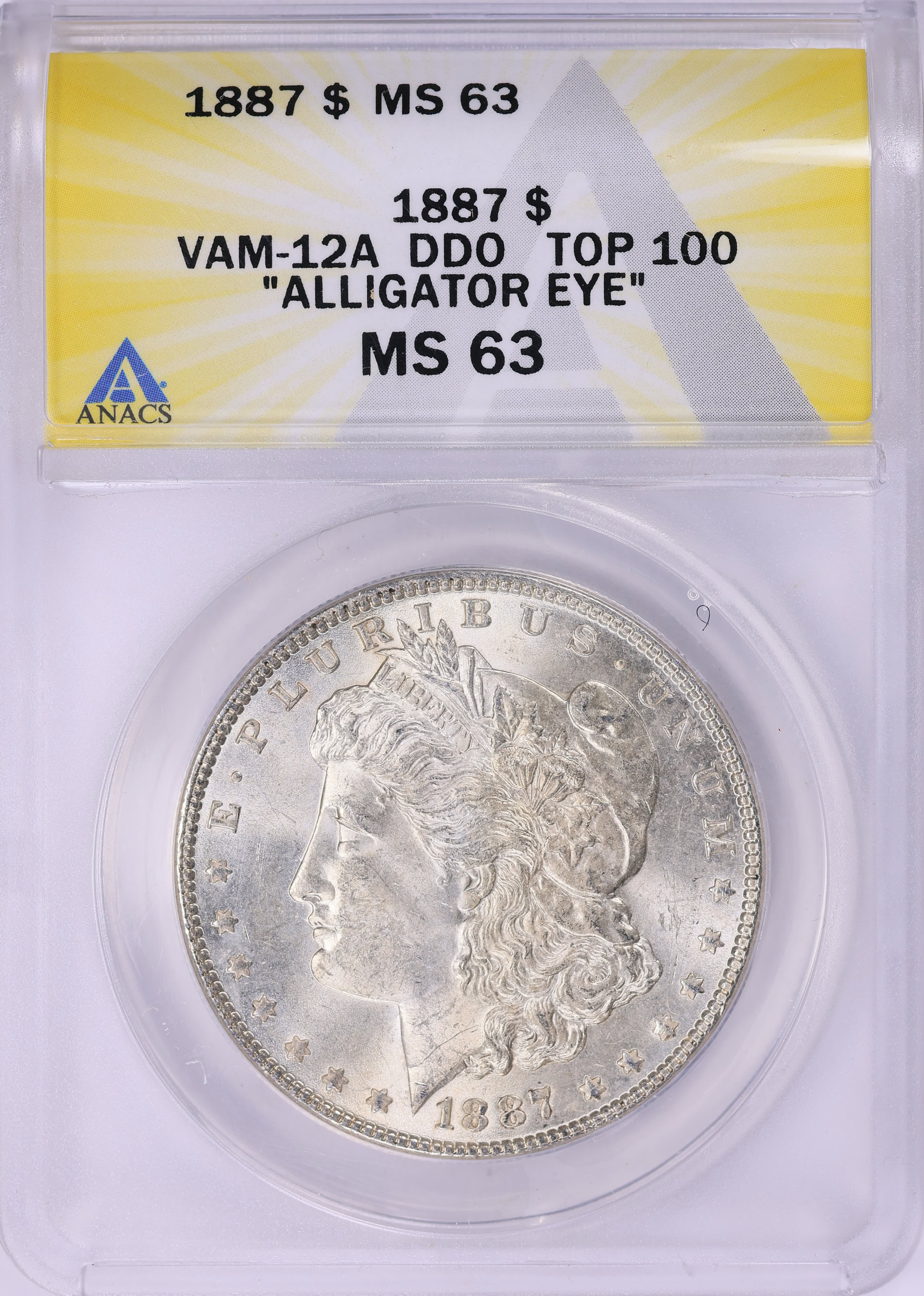 (188)☆千☆ 1887 Morgan Silver Dollar DDO Alligator Eye VAM-12A *Top 100
