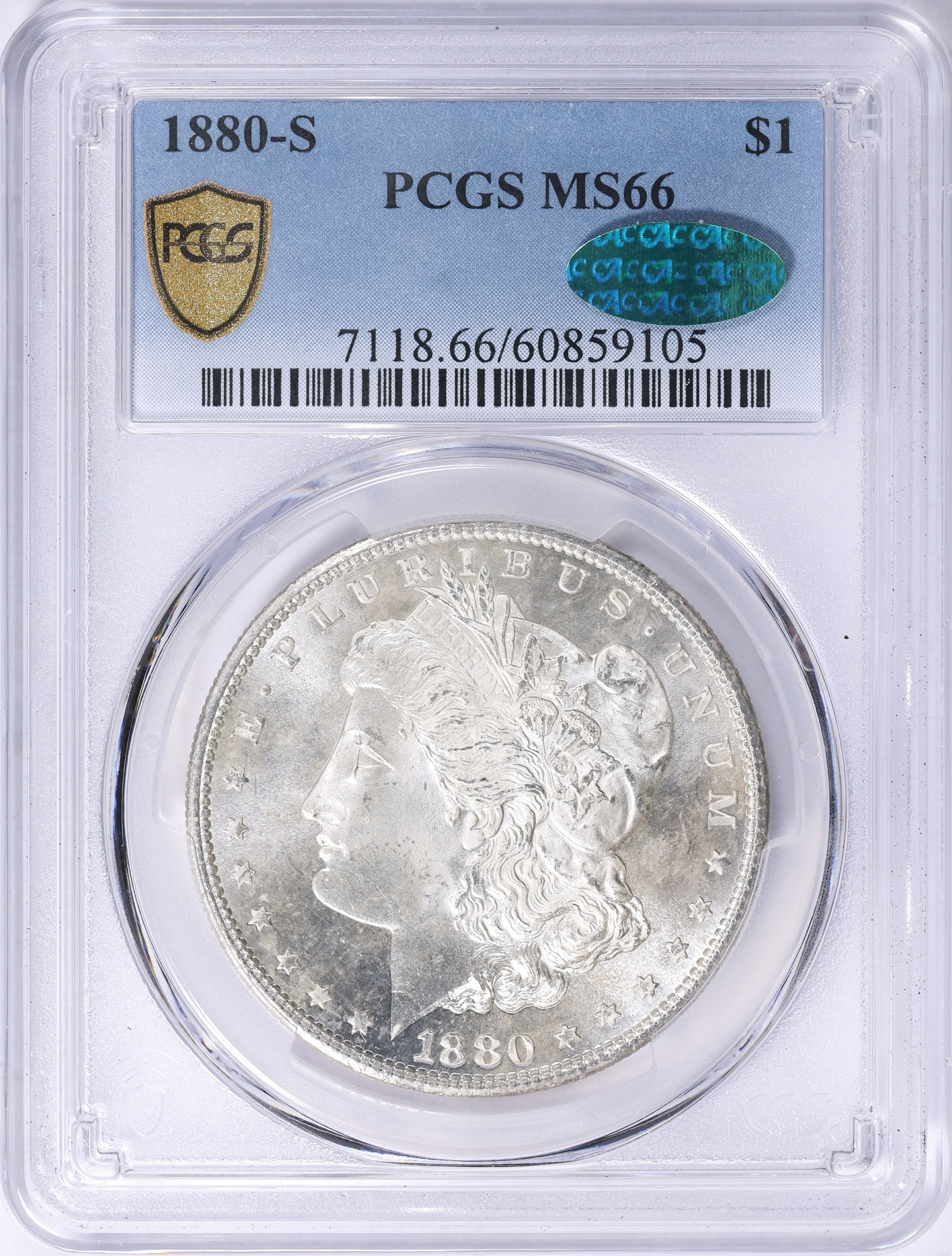 PCGS MS66 バチカン市国 1968 500L銀貨 FAO 1880-S Morgan Silver Dollar PCGS MS-66 (CAC Green) (Item 2177273