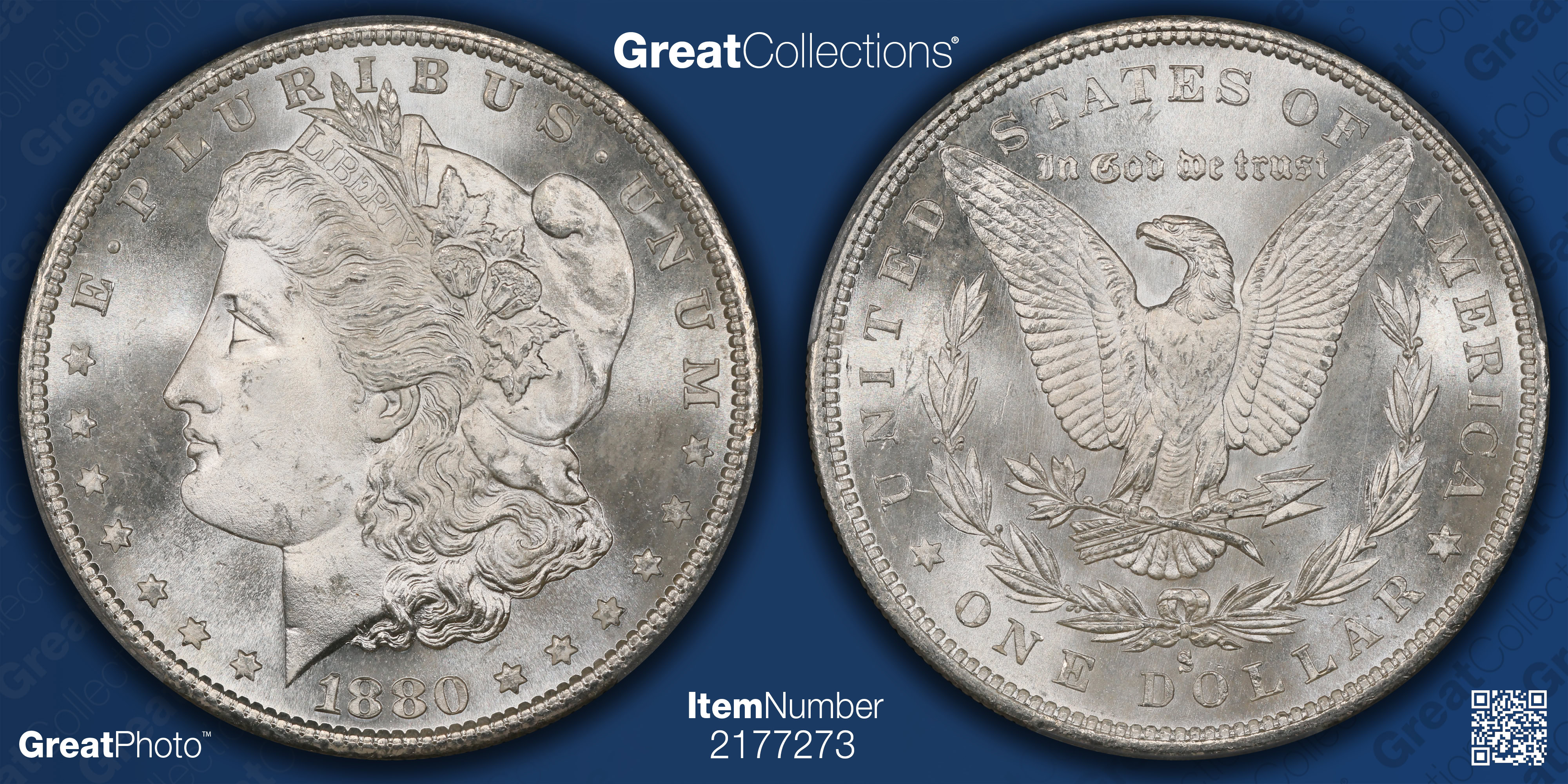 1880-S Morgan Silver Dollar PCGS MS-66 (CAC Green) (Item 2177273