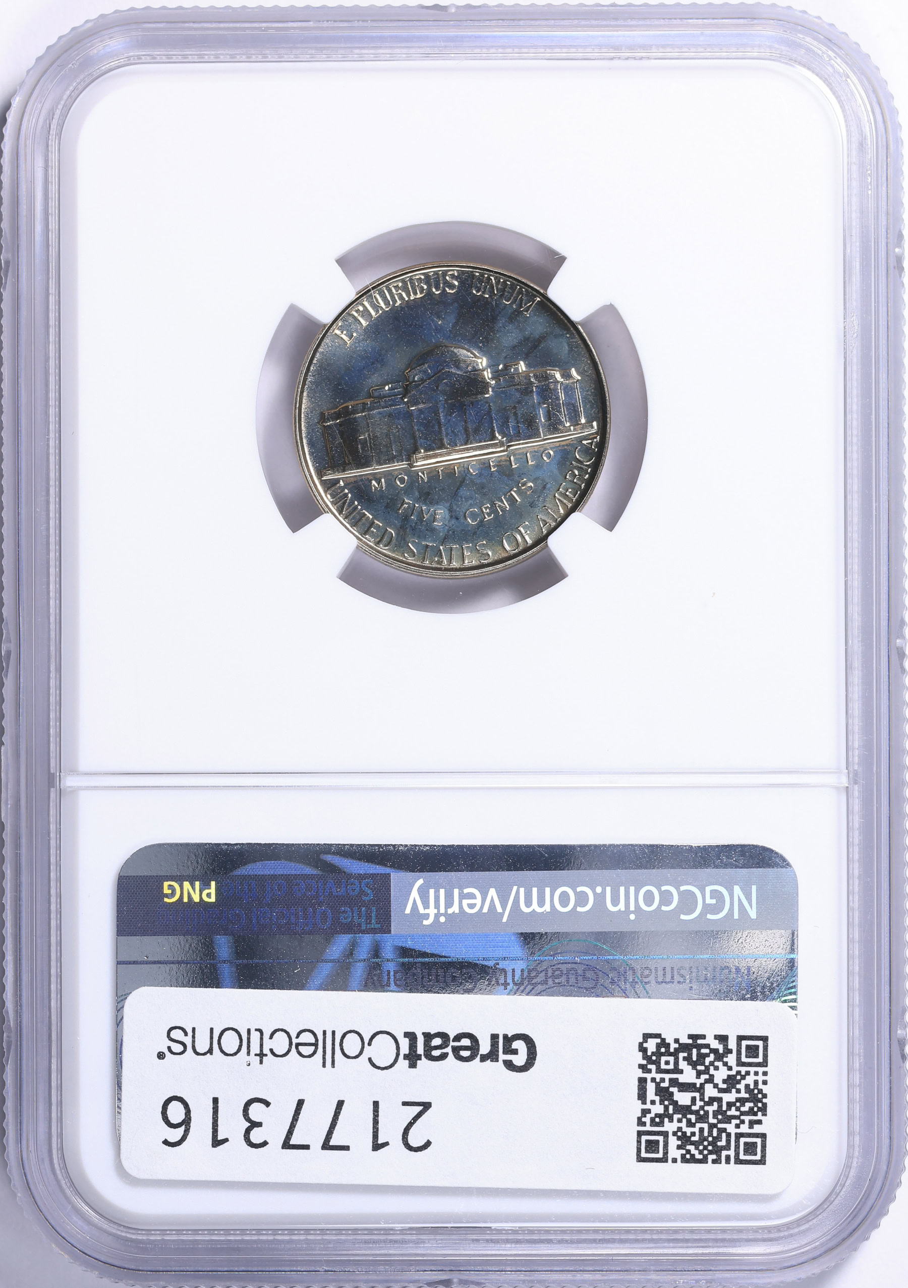 【美品】History NTS3 1955 Jefferson Nickel NGC Proof-67 (Toned) (Item 2177316
