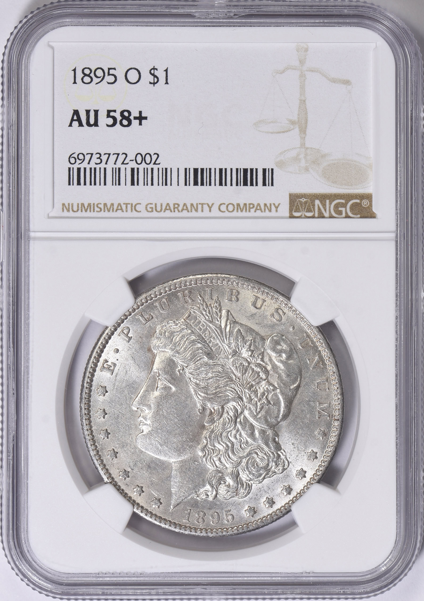 1895-O Morgan Silver Dollar NGC AU-58+ (Item 2178782
