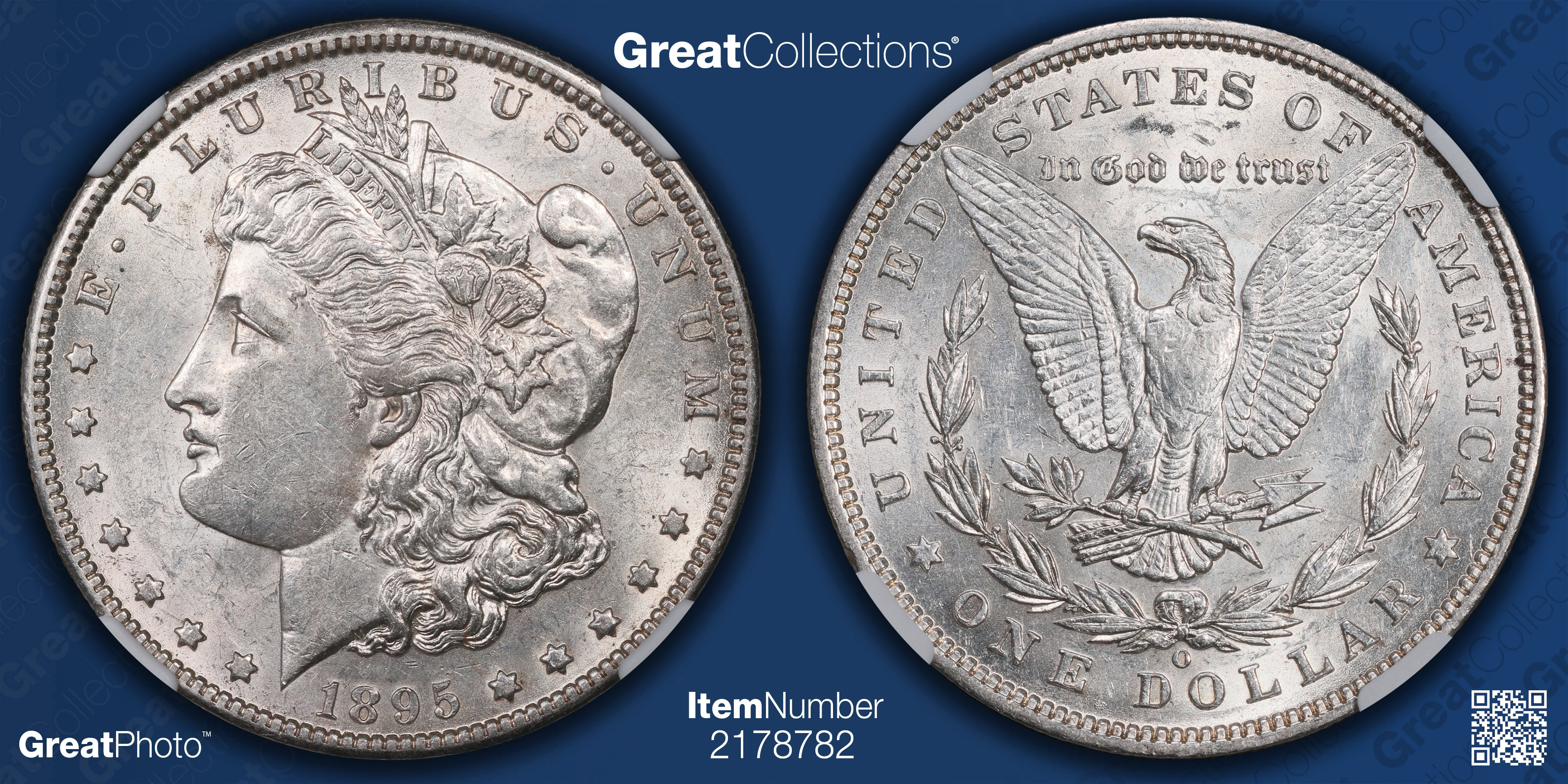 1895-O Morgan Silver Dollar NGC AU-58+ (Item 2178782
