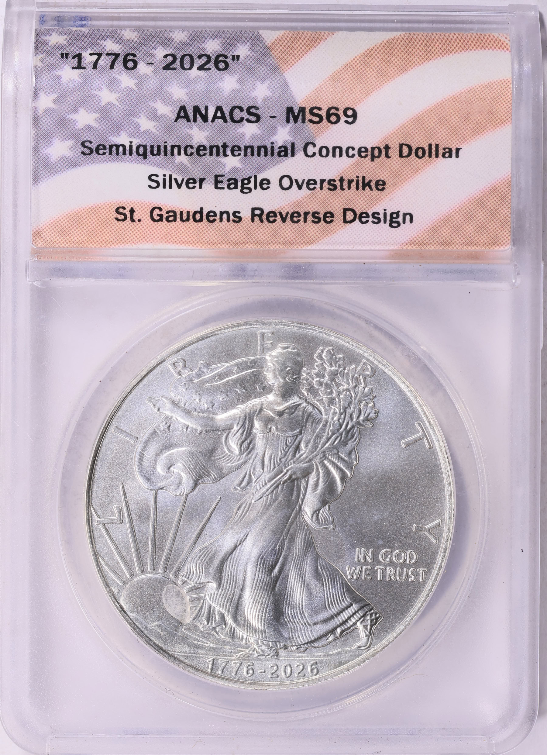Danny Silver 1776 - 2026 SemiQ Silver Eagle Saint-Gaudens Reverse Daniel Carr Token ...