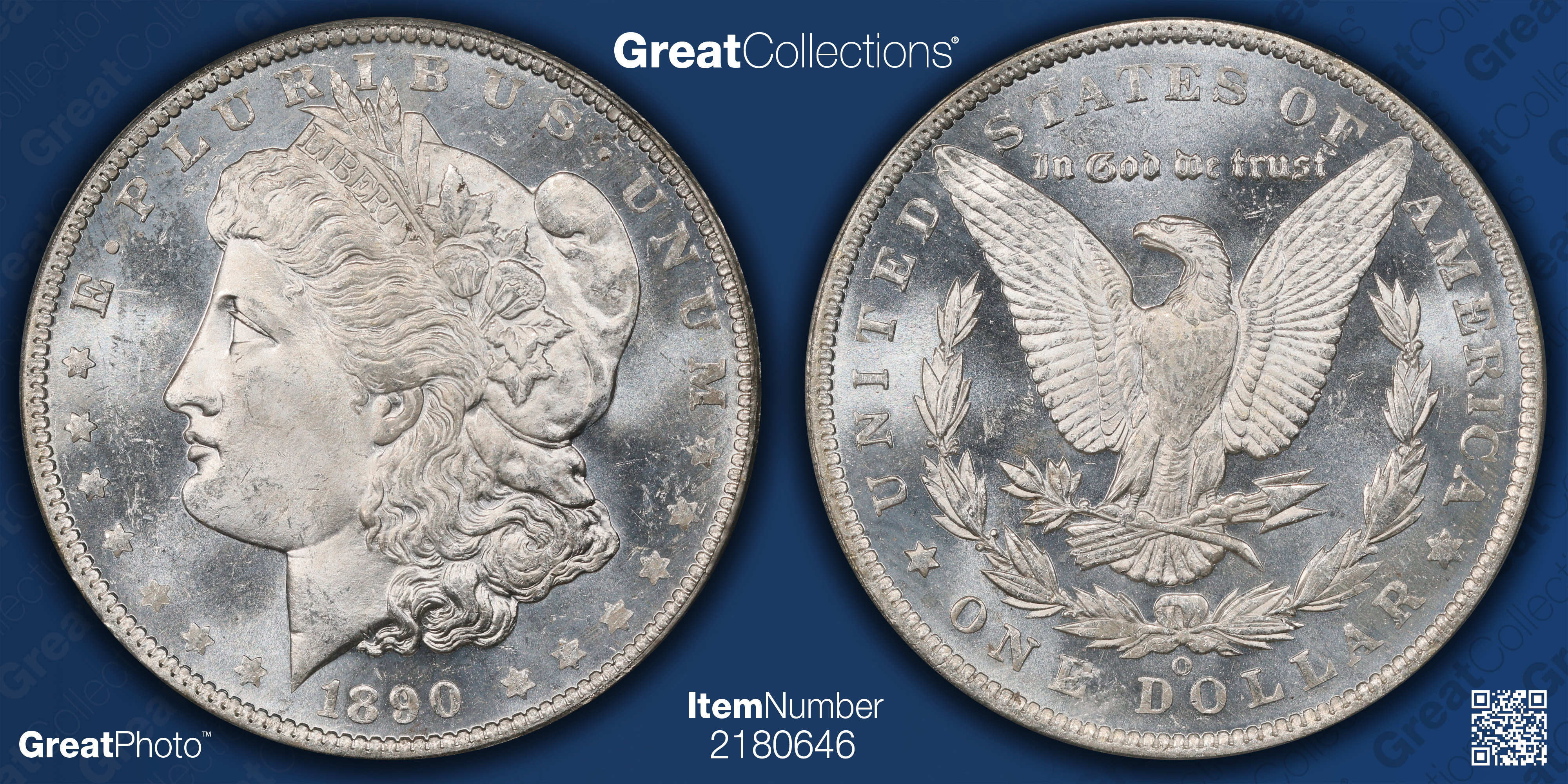 1890-O Morgan Silver Dollar PCGS MS-64 DMPL (Item 2180646