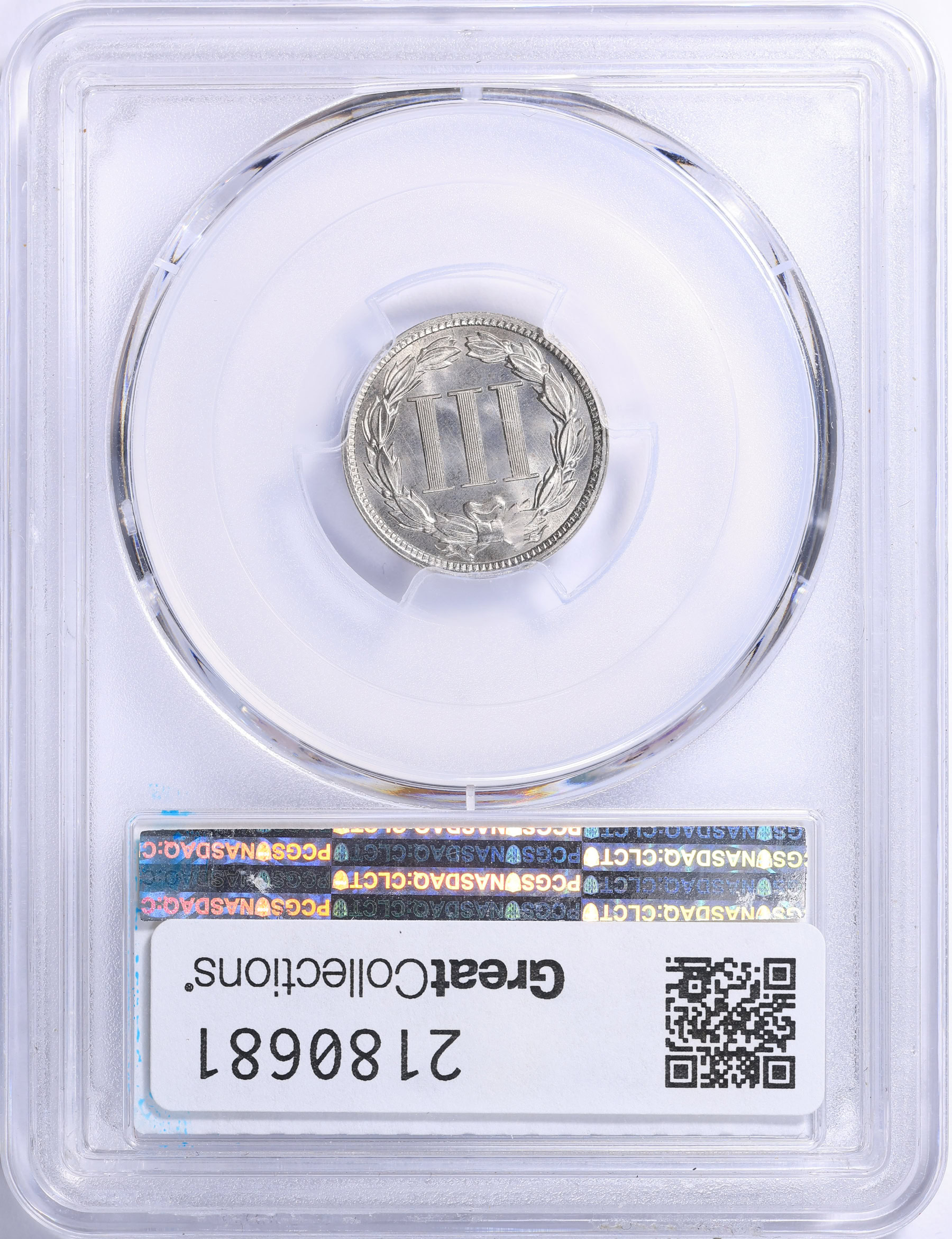 1888 Nickel Three-Cent Piece PCGS MS-67+ (CAC Green) (Item 2180681