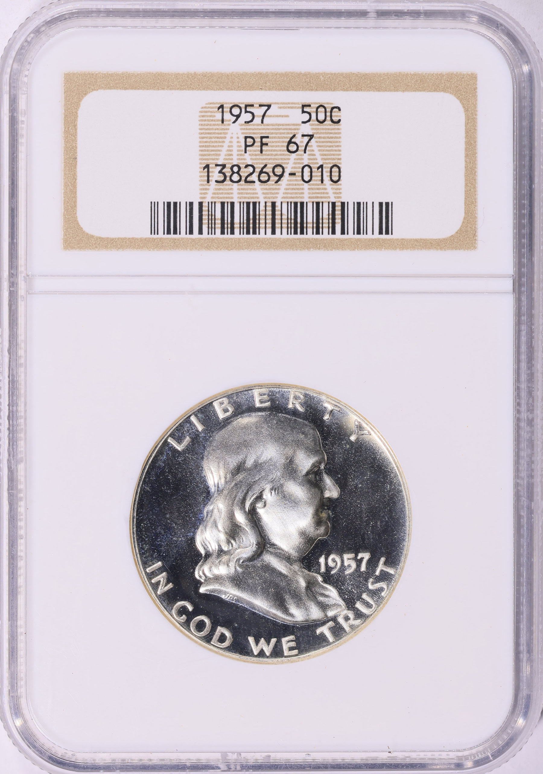 1957 Franklin Half Dollar NGC Proof-67 (Item 2181112