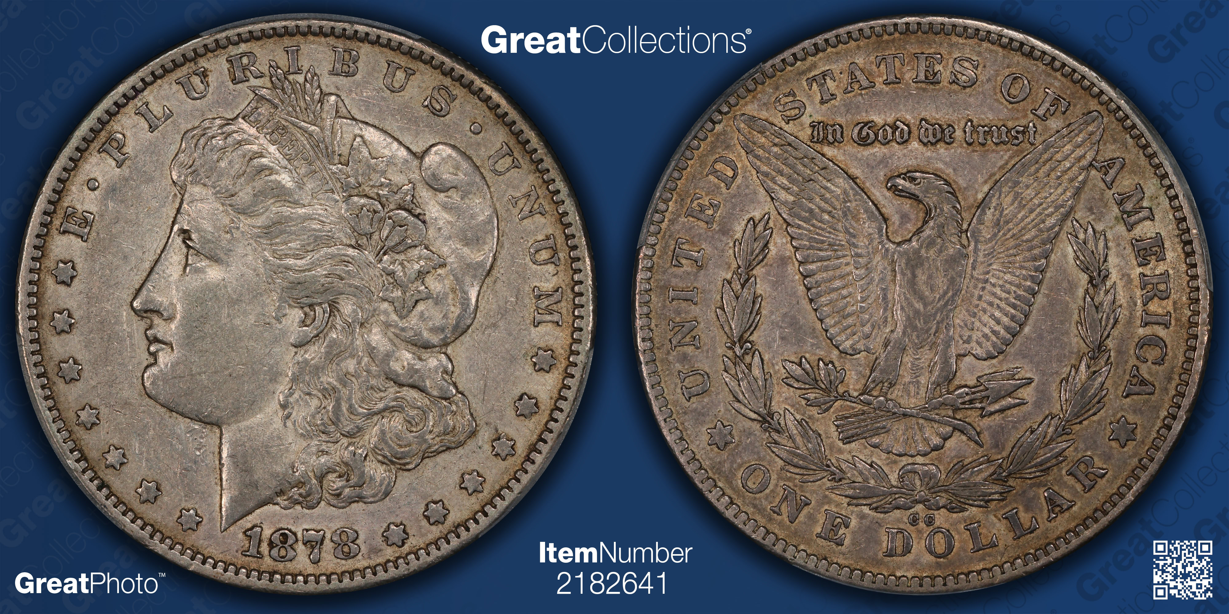 1878-CC Morgan Silver Dollar PCGS Genuine XF Details (Item 2182641