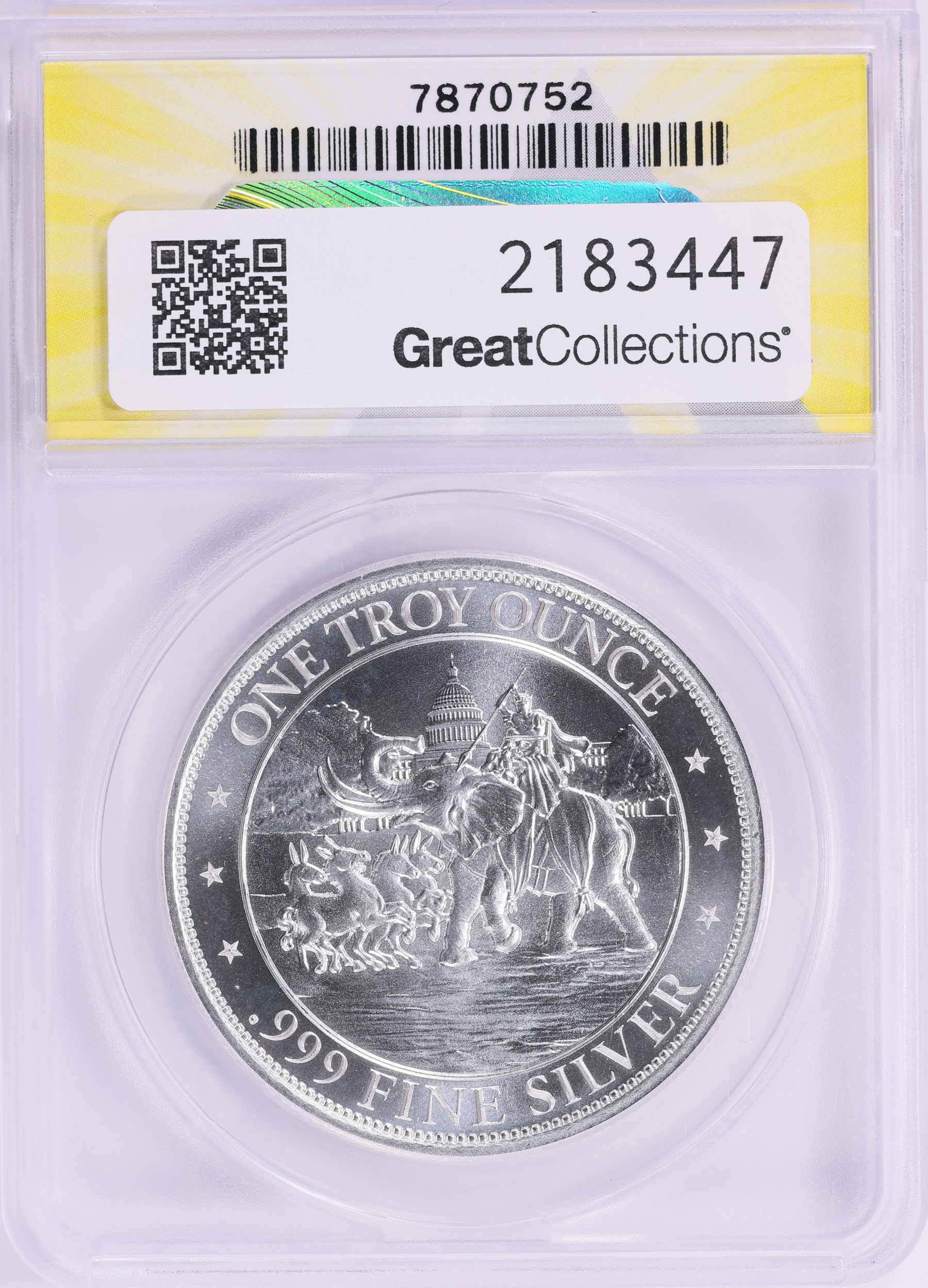 ND Silver 1oz Trump the Great MAGA King Private Mint Round ANACS