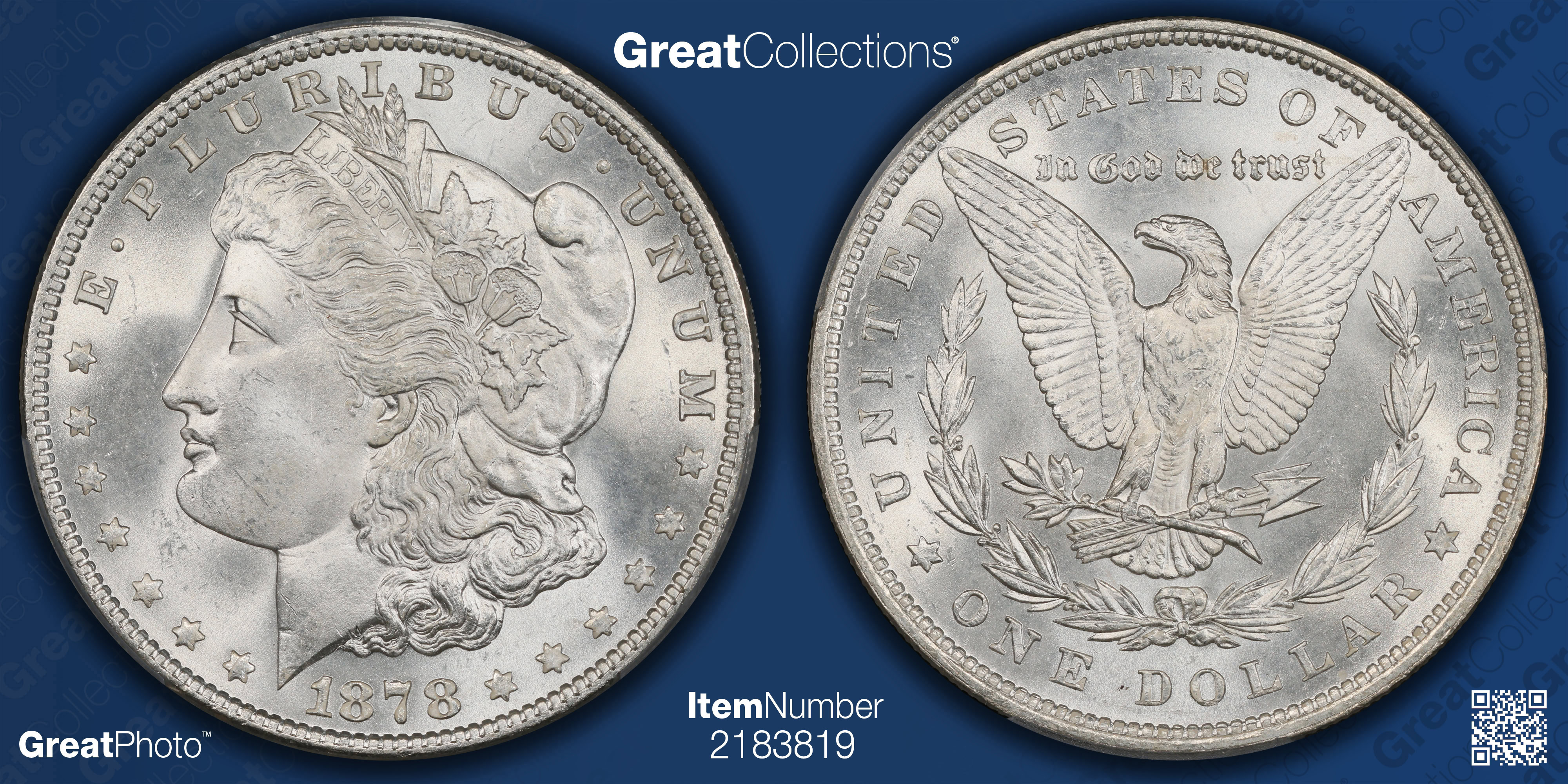 1878 7TF Morgan Silver Dollar Reverse of 1879 PCGS MS-66 (Item