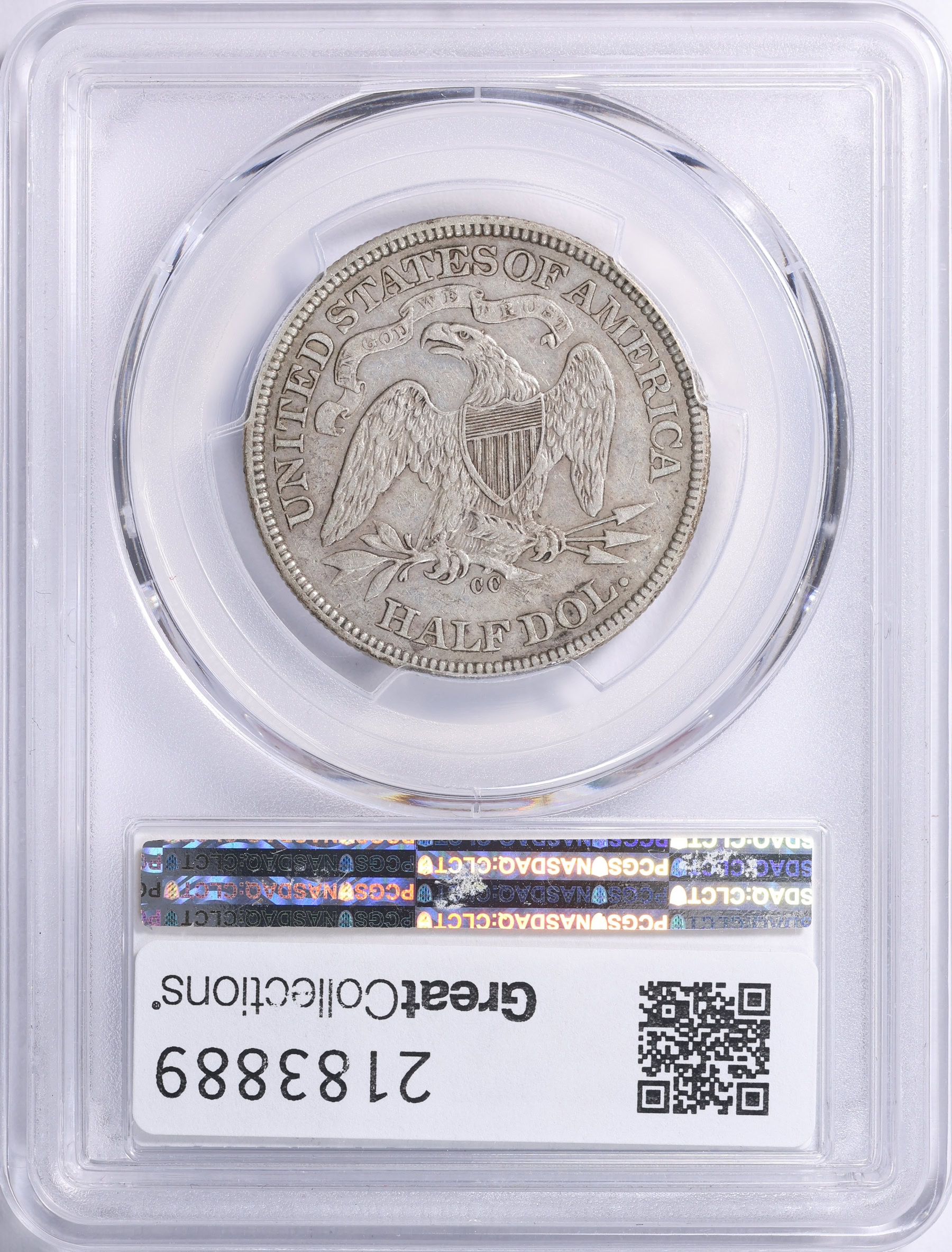 1871-CC Seated Liberty Half Dollar PCGS XF-40 (CAC Green) (Item