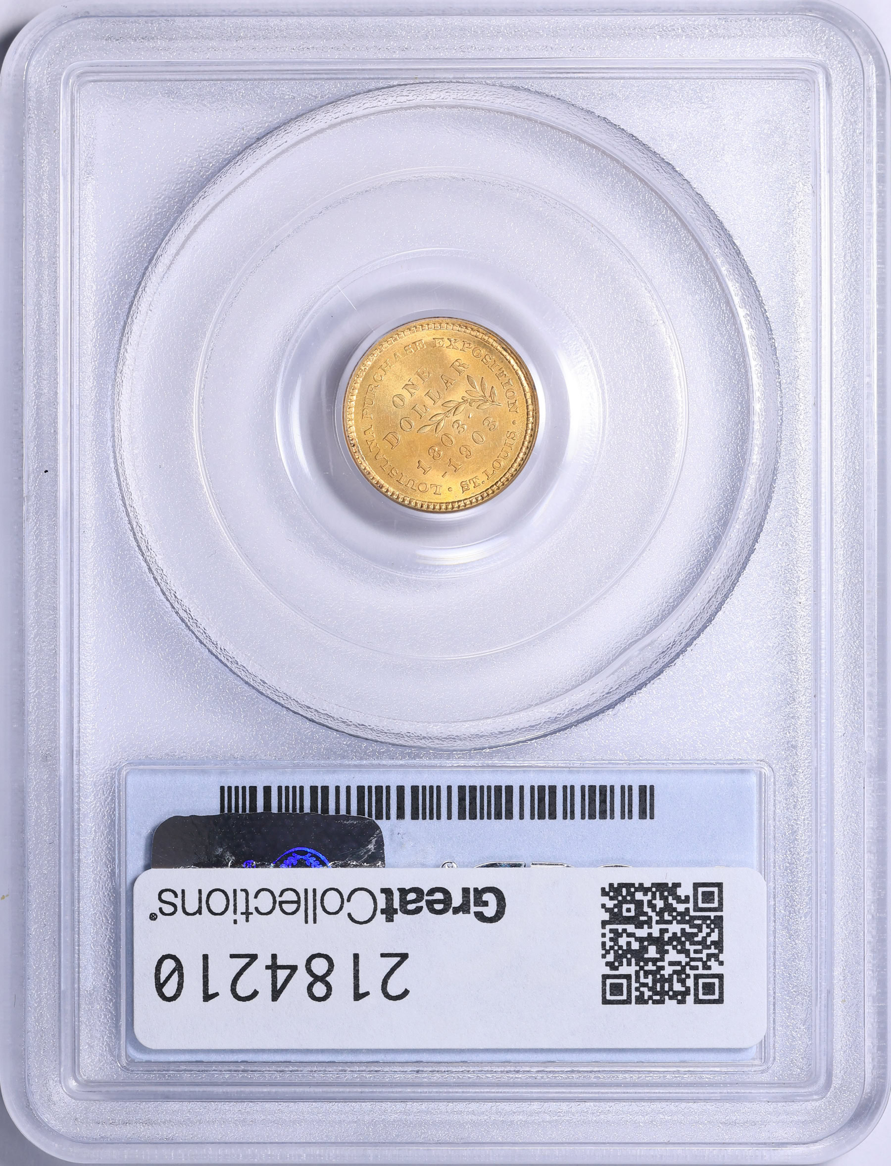 1903 Louisiana Purchase Exposition, Jefferson Gold Dollar PCGS MS