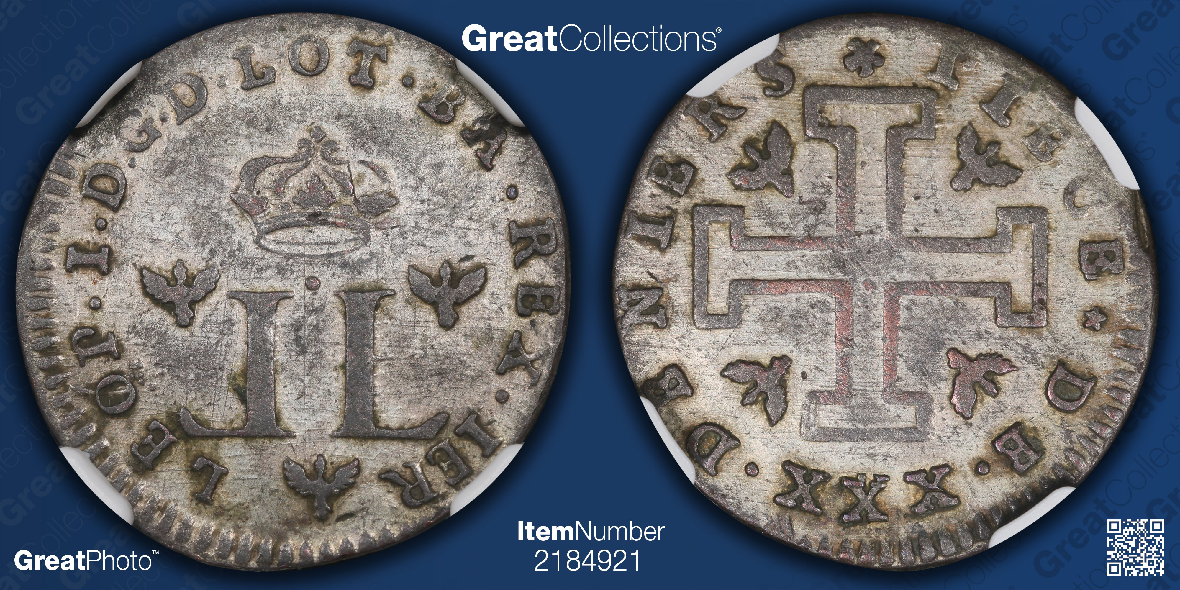 その他 DGD France - Lorraine ND (1697-1729) 30 Deniers KM-76 NGC AU-50 (Item