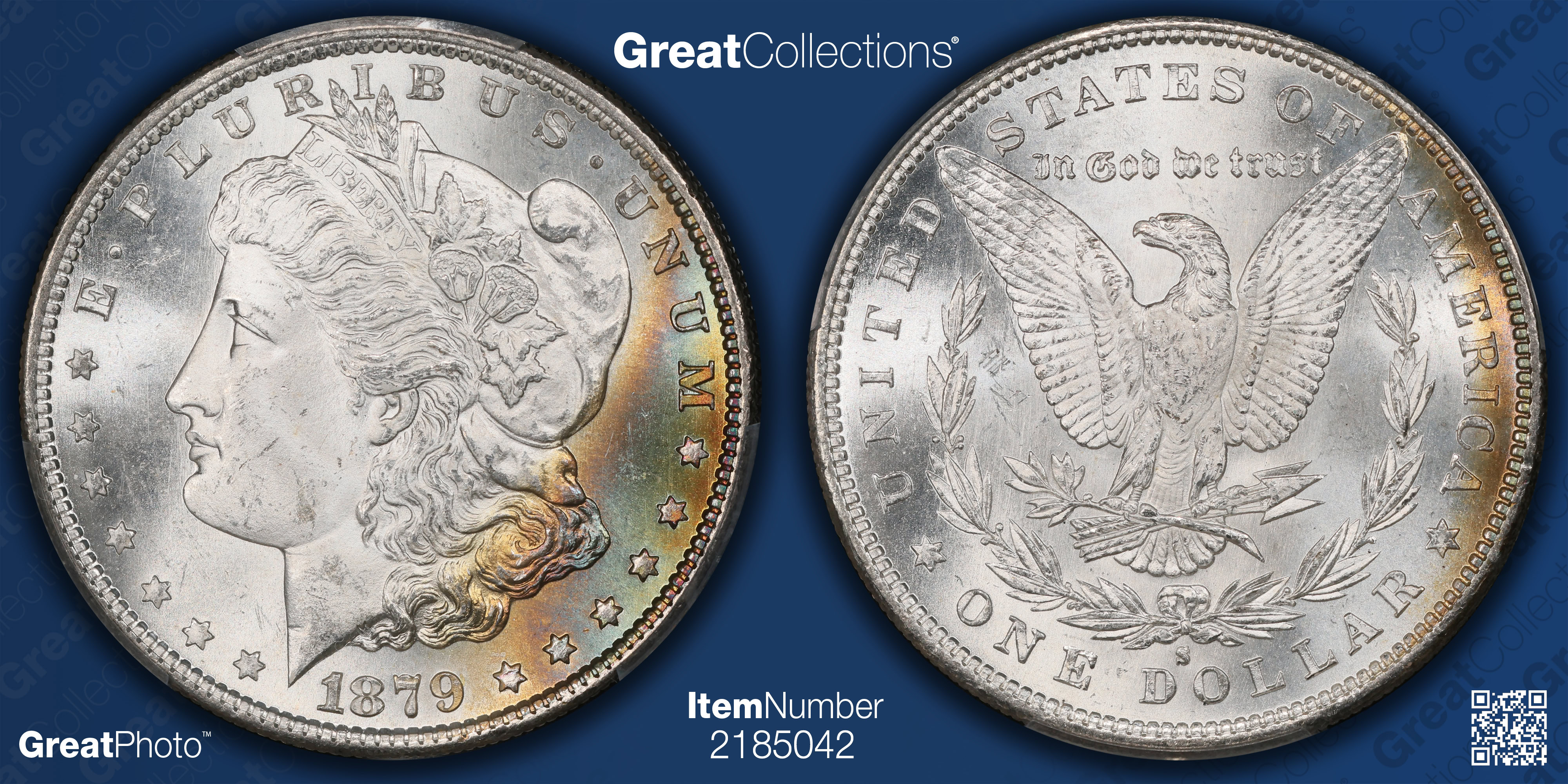 1879-S Morgan Silver Dollar PCGS MS-64+ (Toned) (Item 2185042