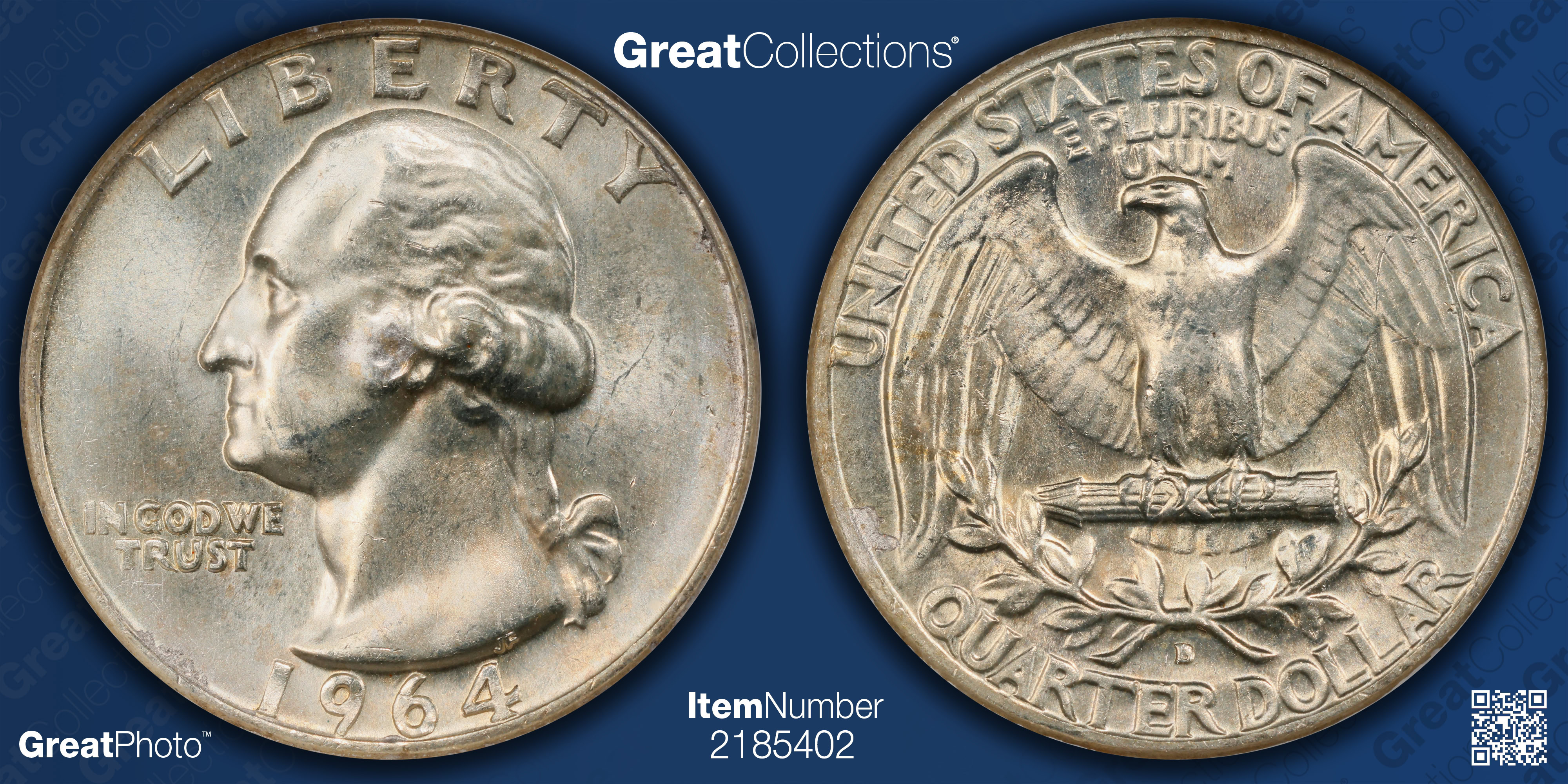 1964-D Washington Quarter NGC MS-66 (Item 2185402
