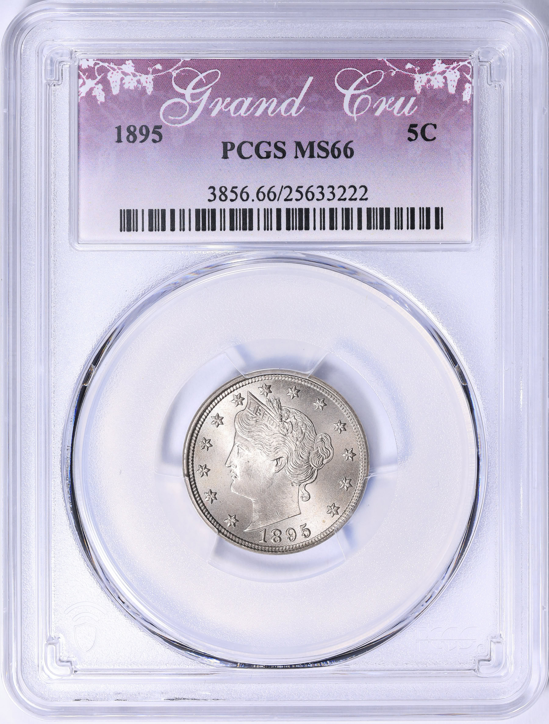 1895 Liberty Nickel PCGS MS-66 (Grand Cru Label) (Item 2185535