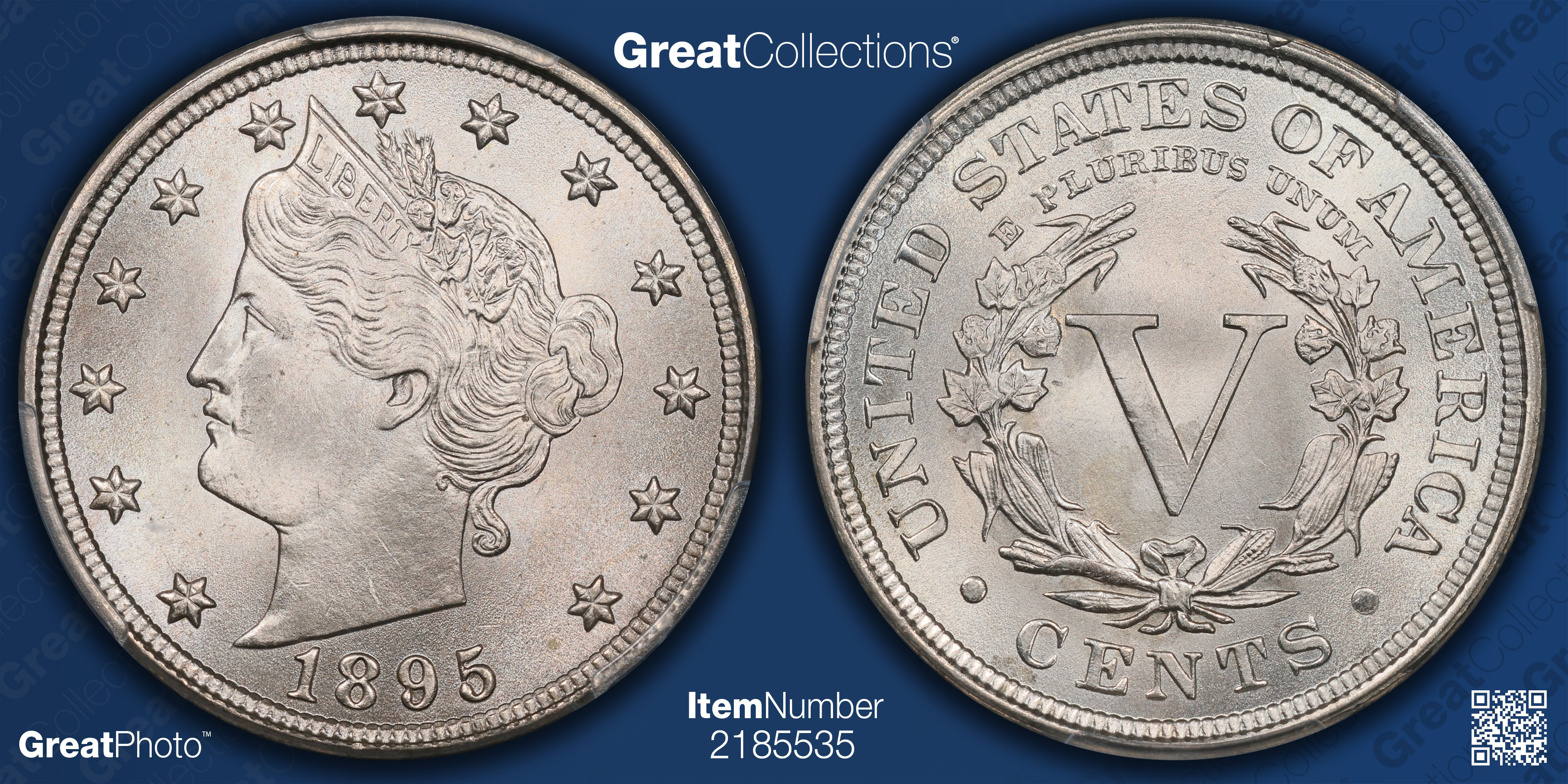 1895 Liberty Nickel PCGS MS-66 (Grand Cru Label) (Item 2185535