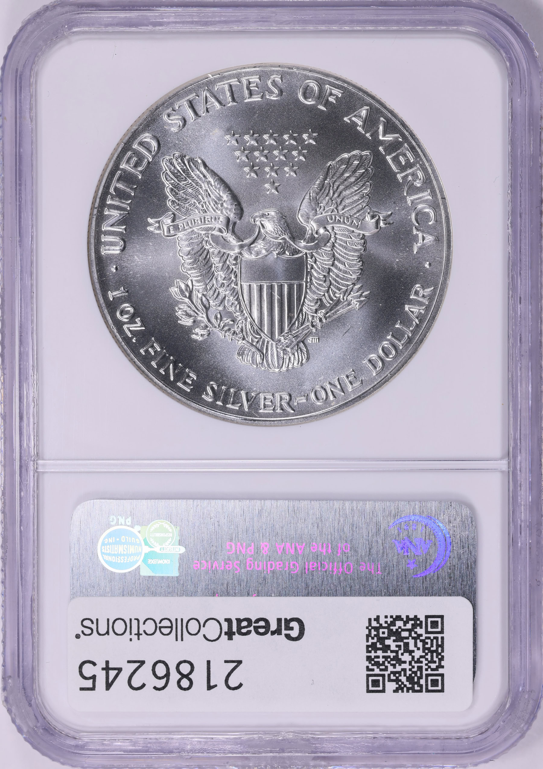 1992 $1 Silver Eagle NGC MS-69 (Item 2186245) | GreatCollections