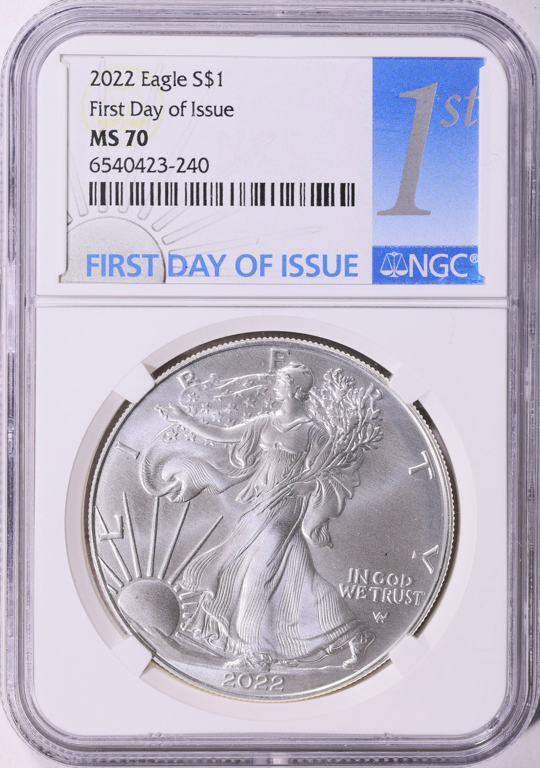 2022 $1 Silver Eagle First Day of Issue NGC MS-70 (Item 2186968