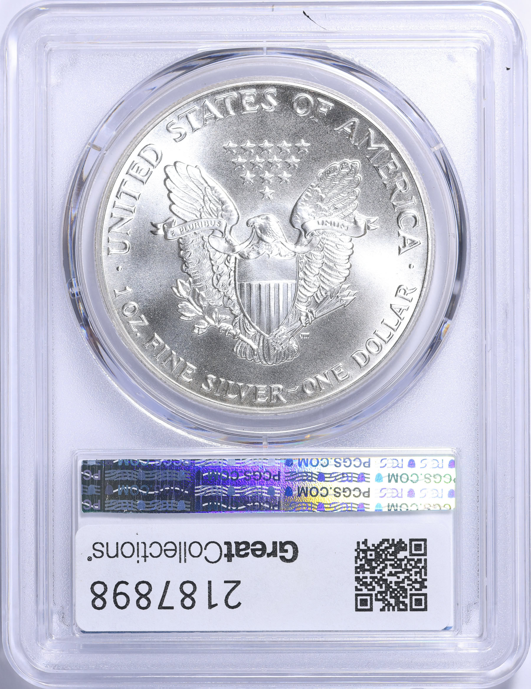1986 $1 Silver Eagle PCGS MS-67 (Toned) (Item 2187898
