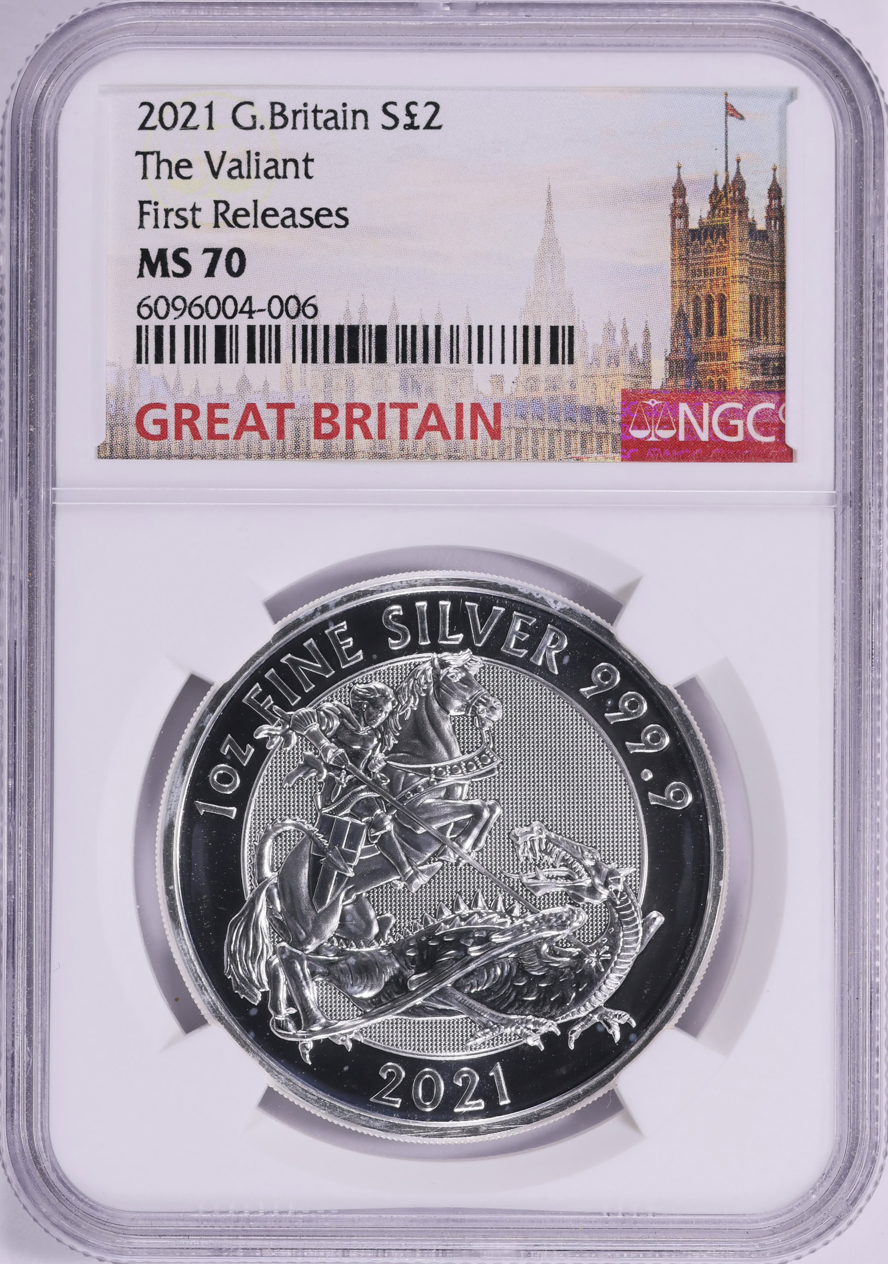 Great Britain 2021 Silver £2 The Valiant St. George First Releases