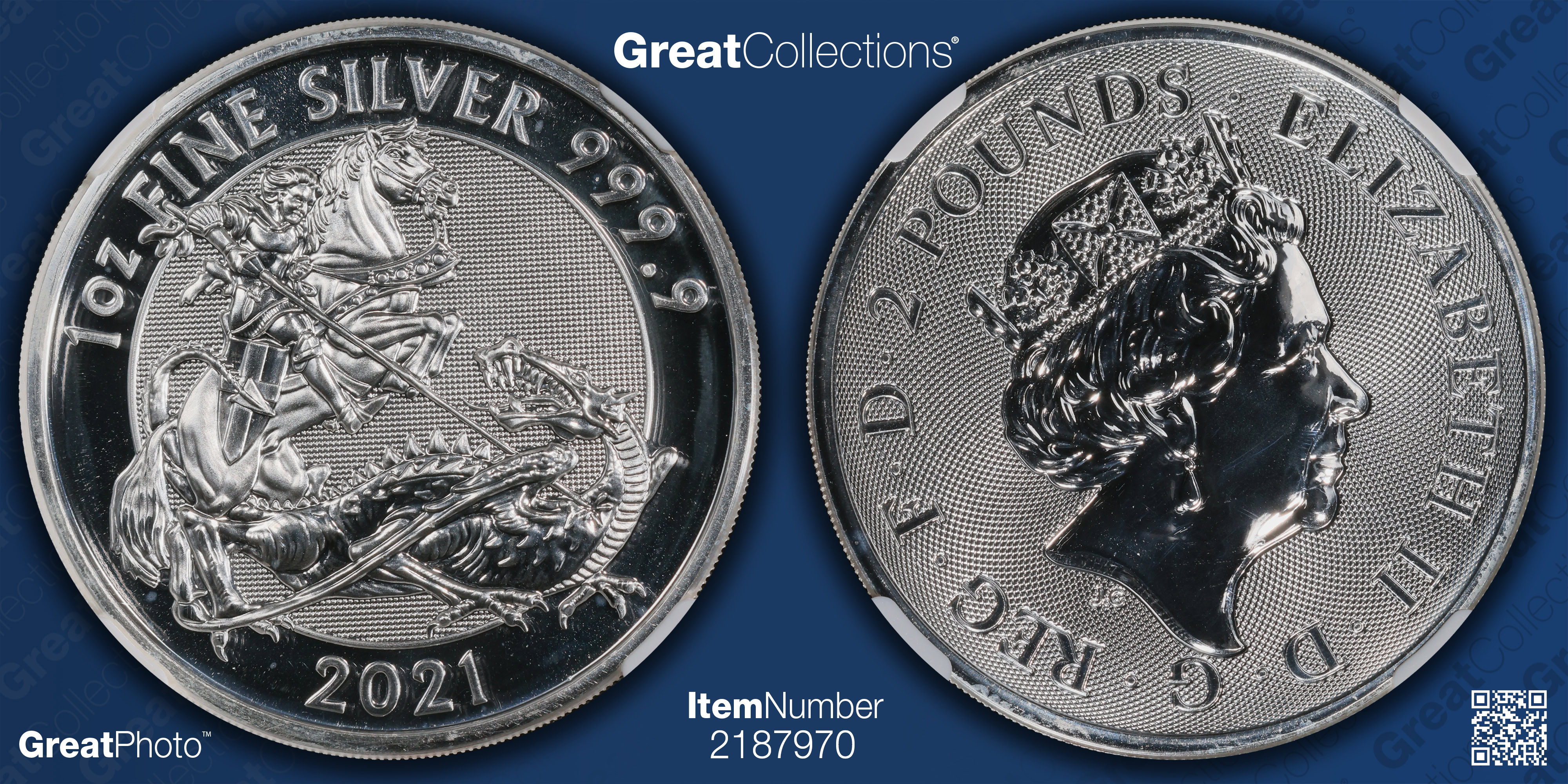 Great Britain 2021 Silver £2 The Valiant St. George First Releases