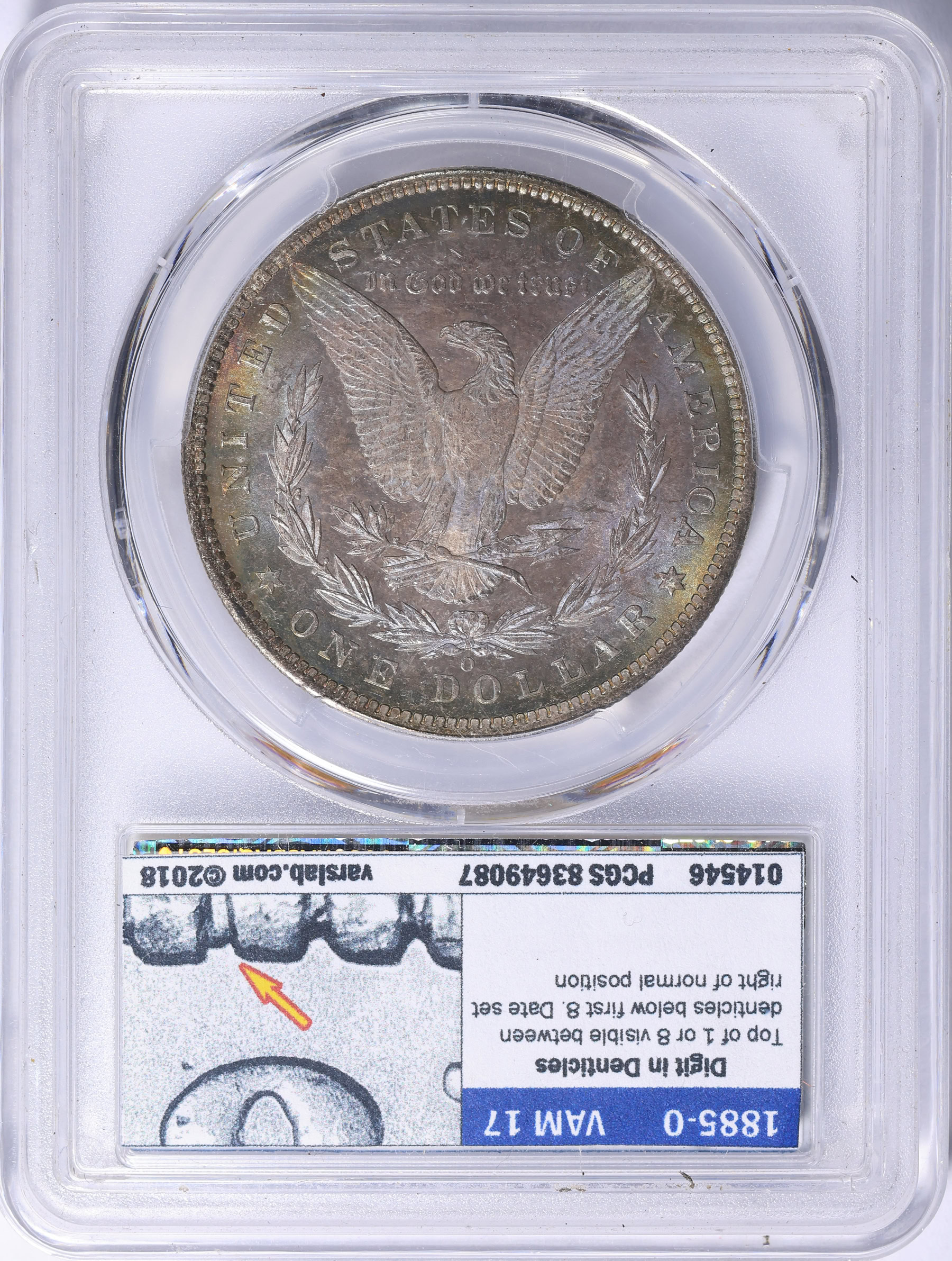 1885-O Morgan Silver Dollar PCGS MS-66+ (VSS VAM-17) (Toned