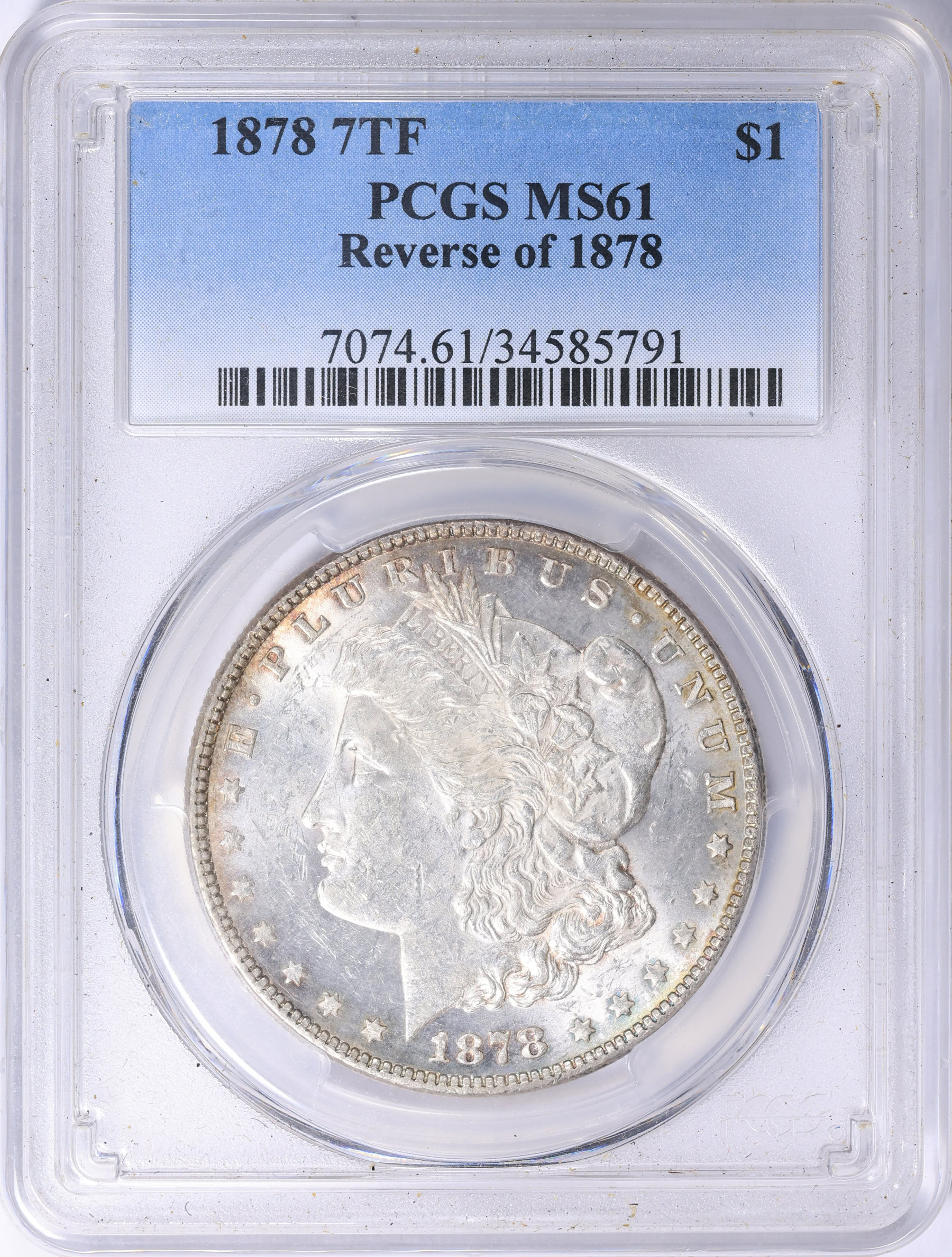 1878 7TF Morgan Silver Dollar Reverse of 1878 PCGS MS-61 (VSS VAM