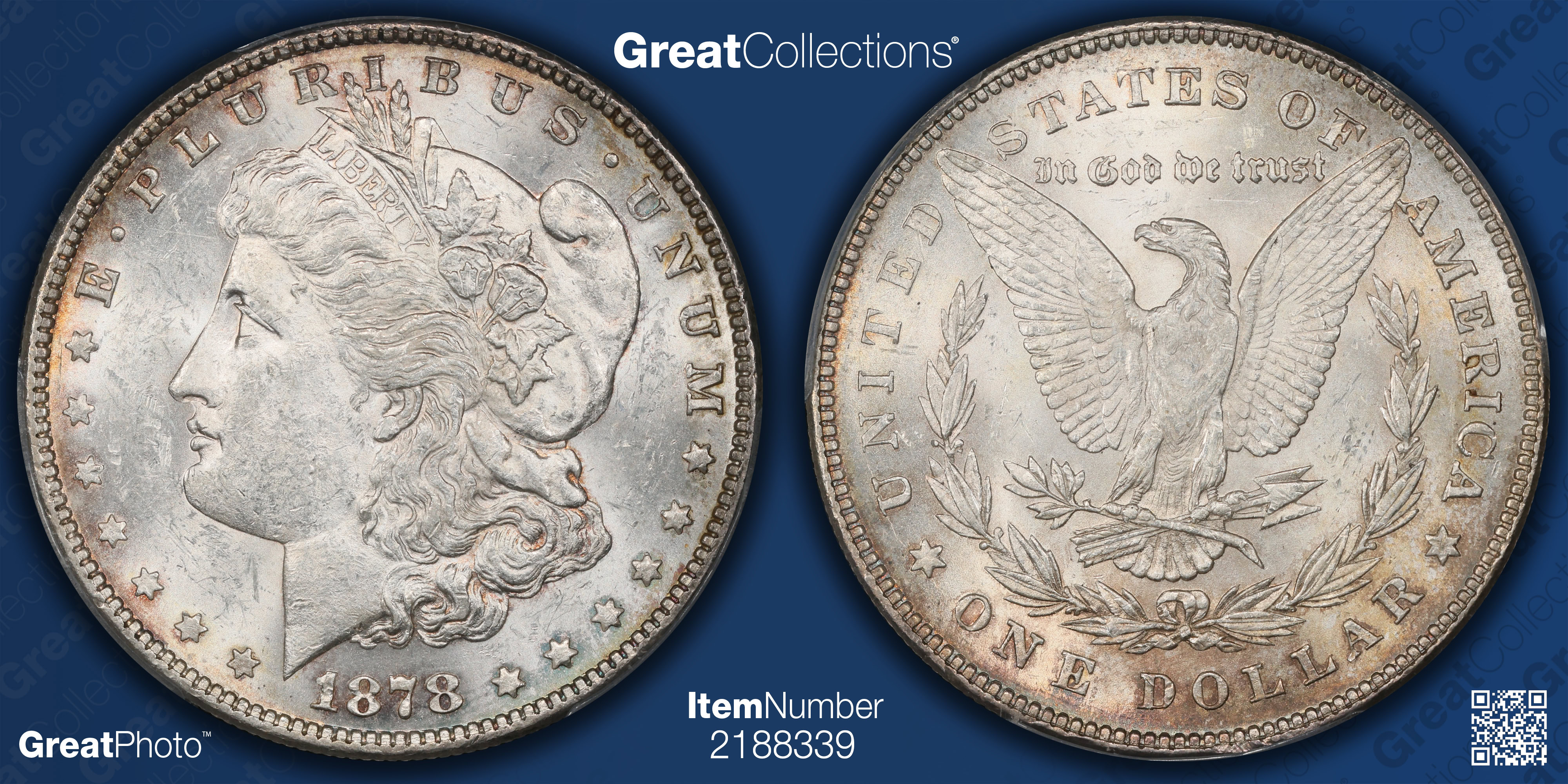 1878 7TF Morgan Silver Dollar Reverse of 1878 PCGS MS-61 (VSS VAM