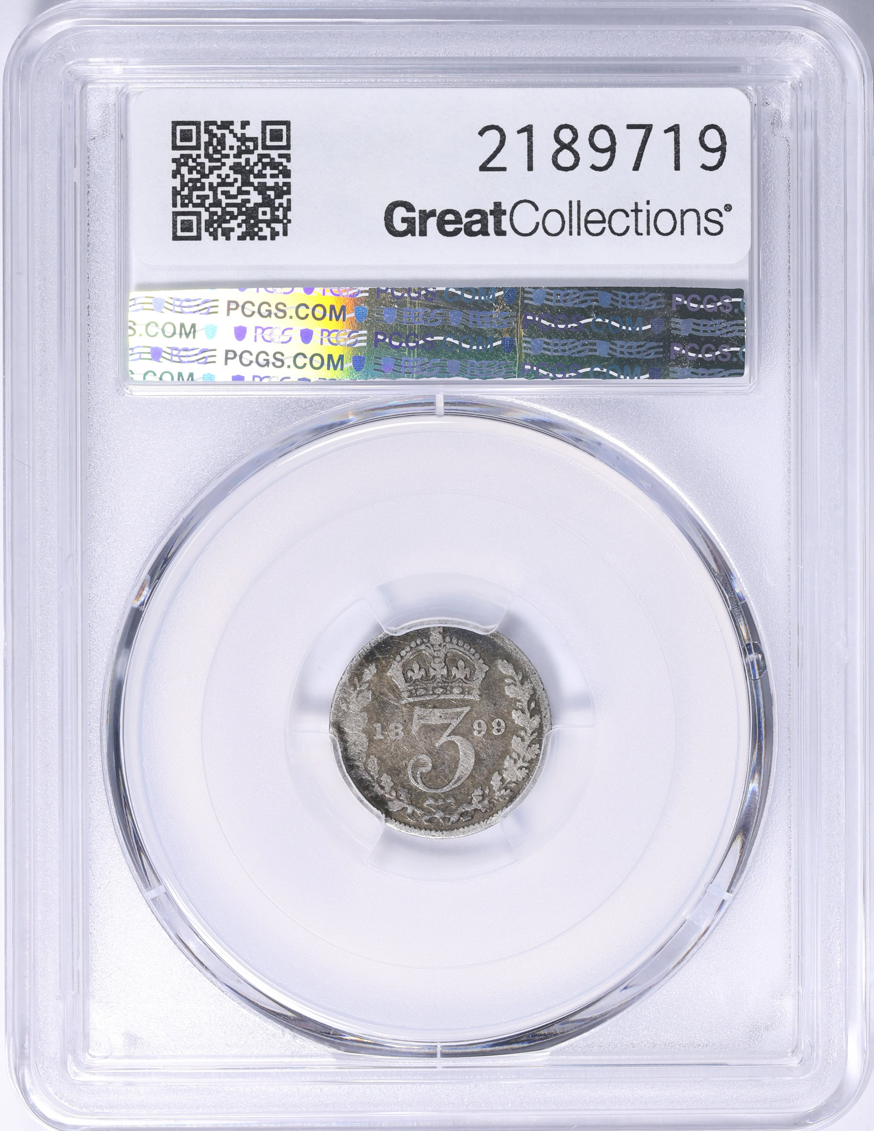 Great Britain 1899 Silver 3 Pence KM-777 PCGS VG-08 (Item 2189719