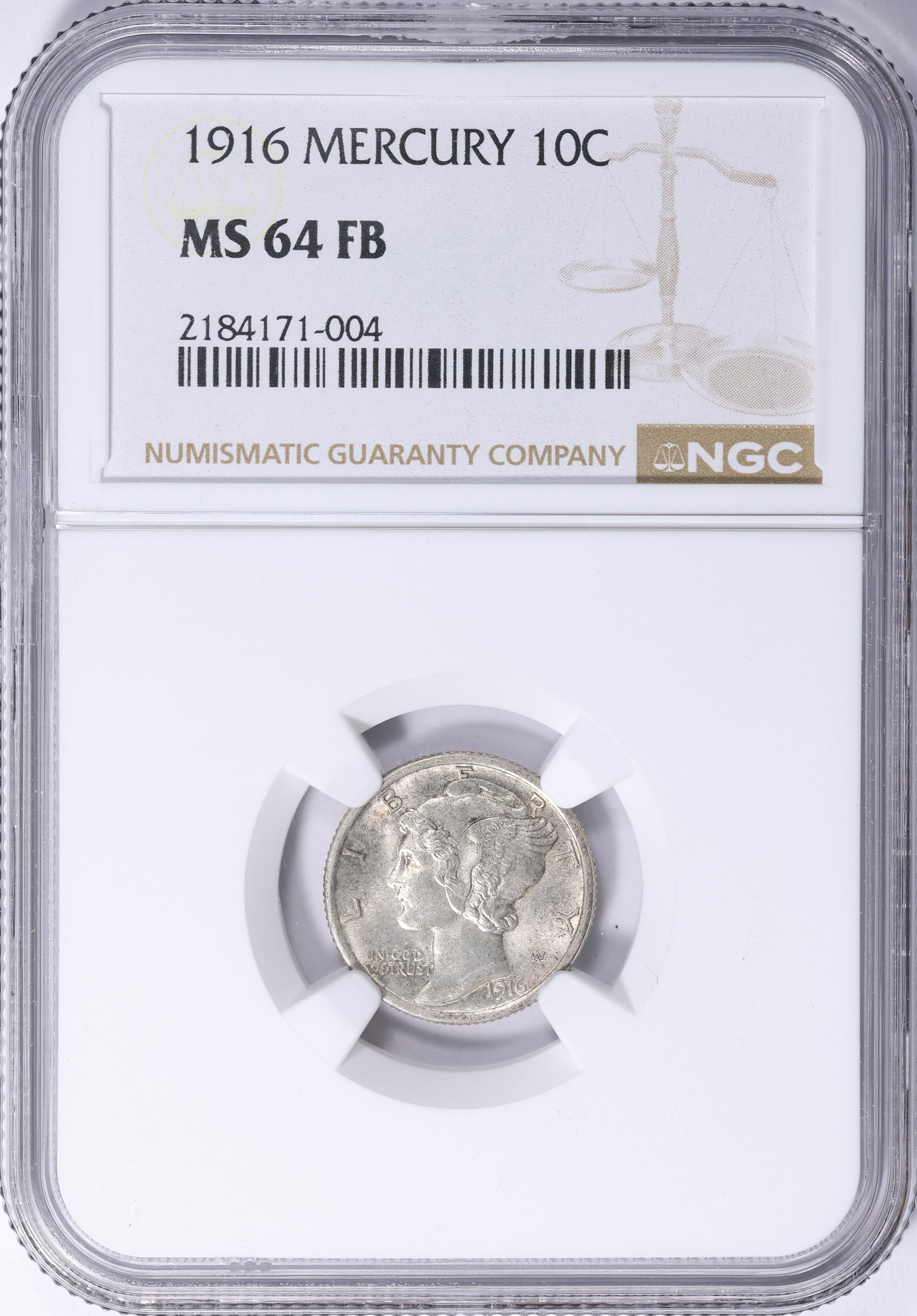 1916 Mercury Dime NGC MS-64 FB (Item 2191770) | GreatCollections