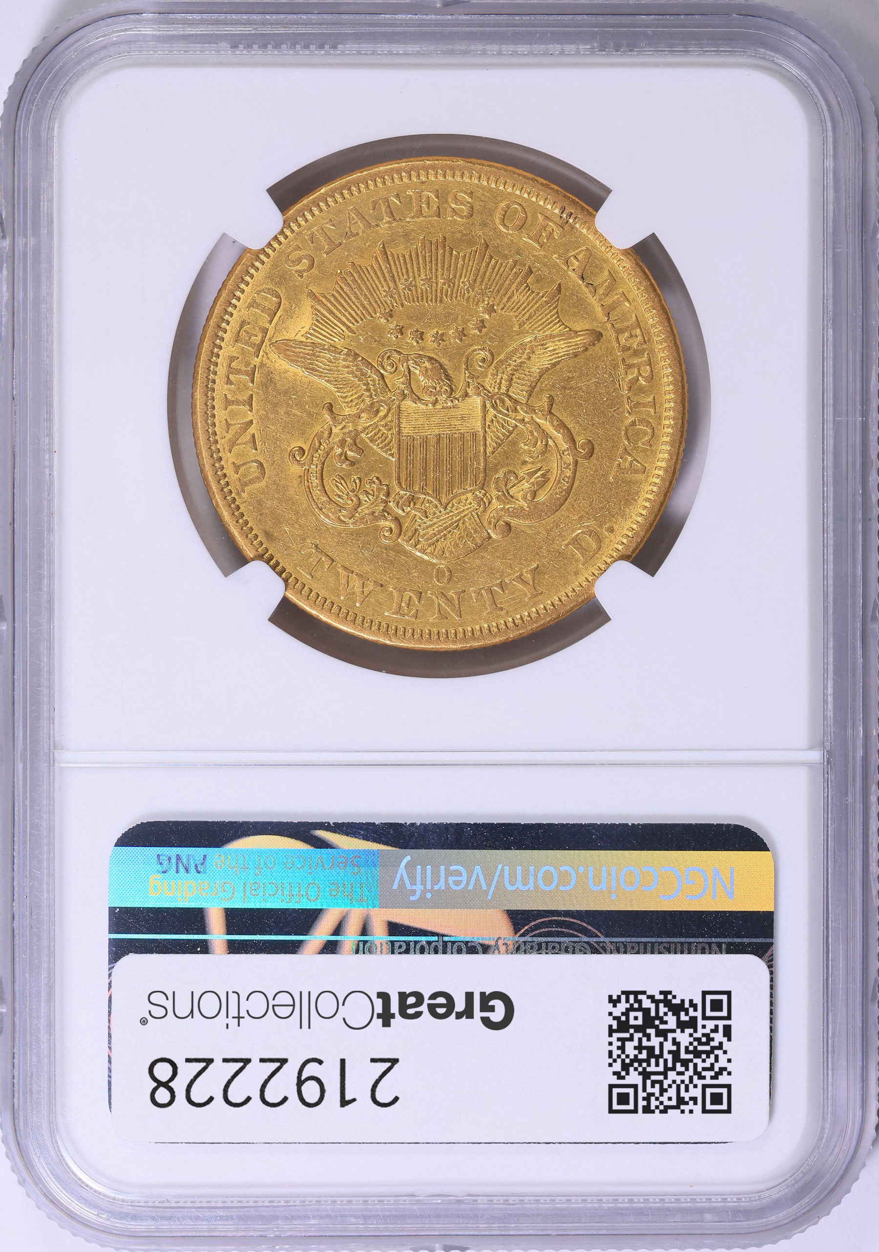 1851-O Liberty Gold Double Eagle NGC AU-55 (Item 2192228