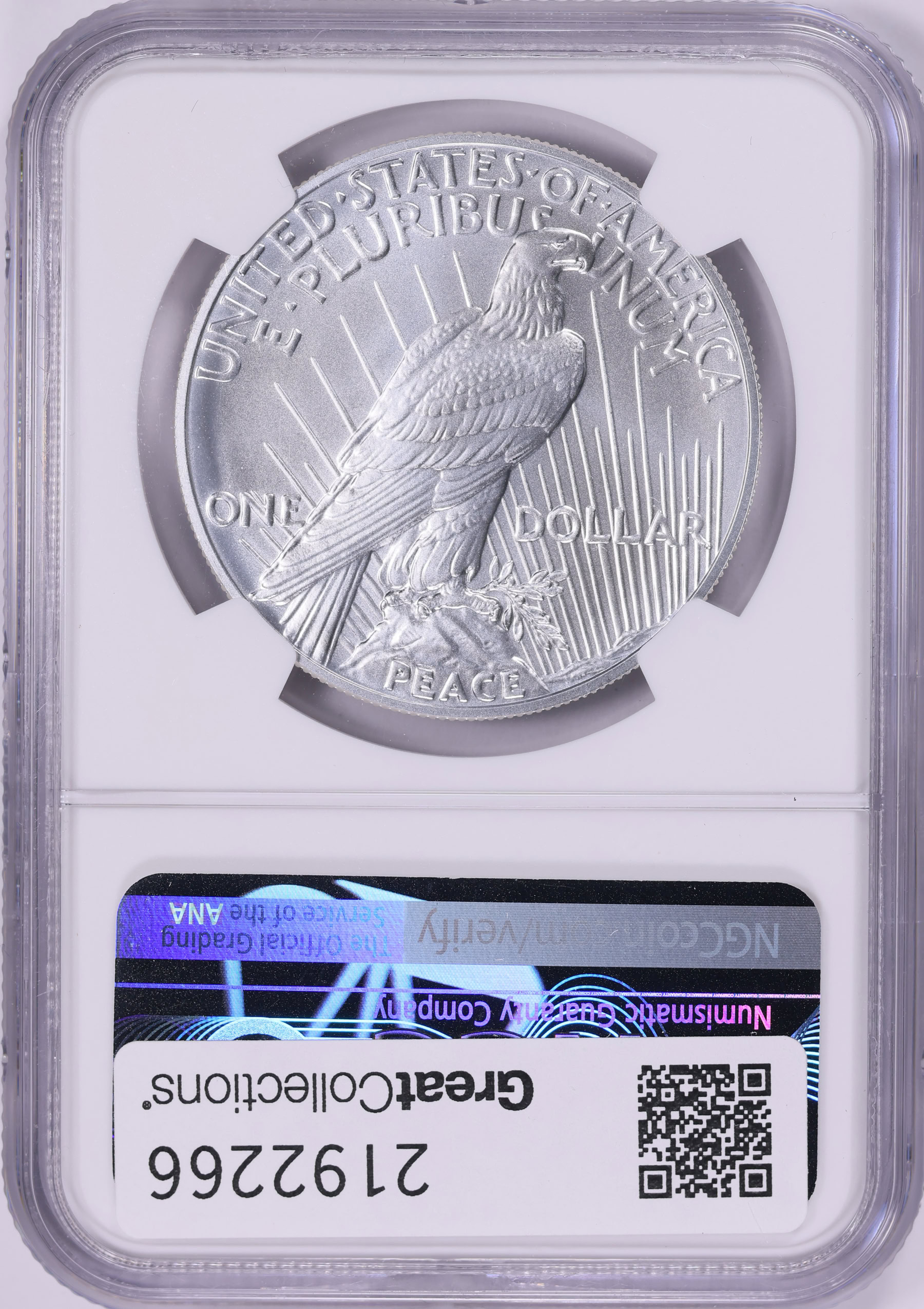 2025 Peace Silver Dollar NGC MS-70 | NGC Cert #8433263-002